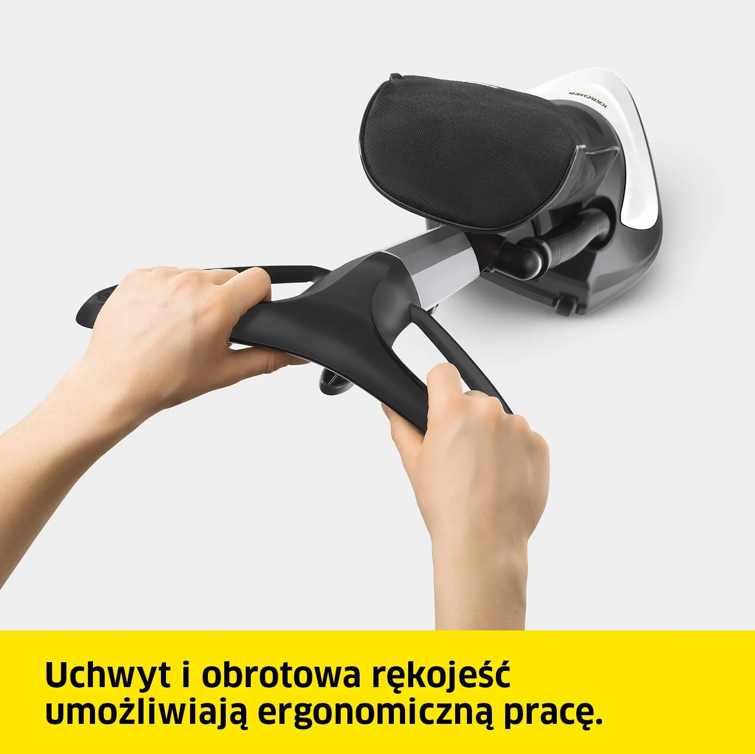 Kärcher Froterka podłogowa FP 303 z funkcją ssania, do polerowania twardych podłóg, prędkość: 1000 obr/min, moc: 600 W, szerokość robocza: 29 cm, z padami polerskimi i workiem filtracyjnym