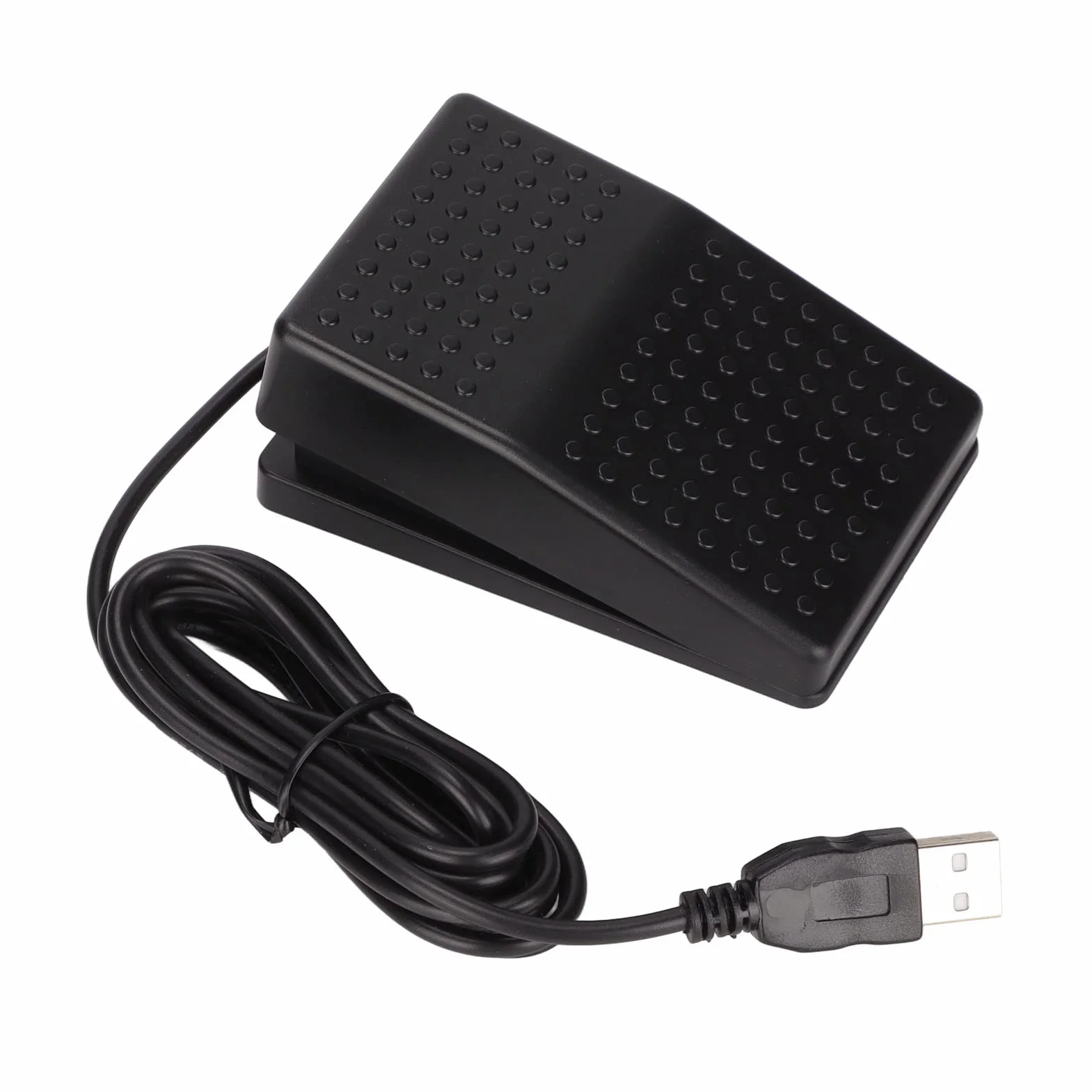 Pedał Przełącznika Nożnego USB, Wielofunkcyjny Programowalny Pedał o Wysokiej Czułości Pojedynczy Pedał Przełącznika Nożnego z Kablem 2 M do Fotobudki do Gier Komputerowych