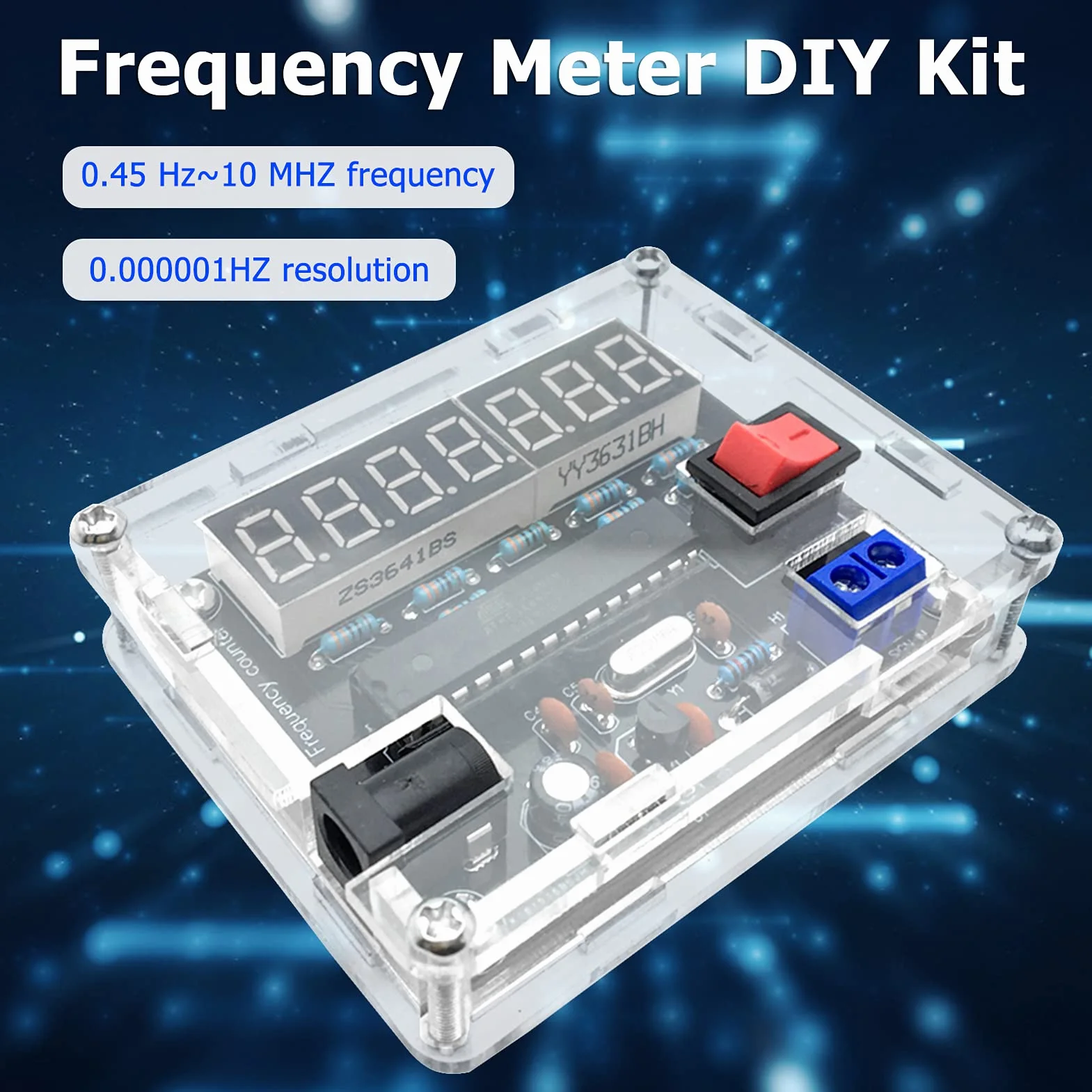 Cyfrowy miernik częstotliwości 0,45 Hz-10 MHz DIY zestaw pomiarowy