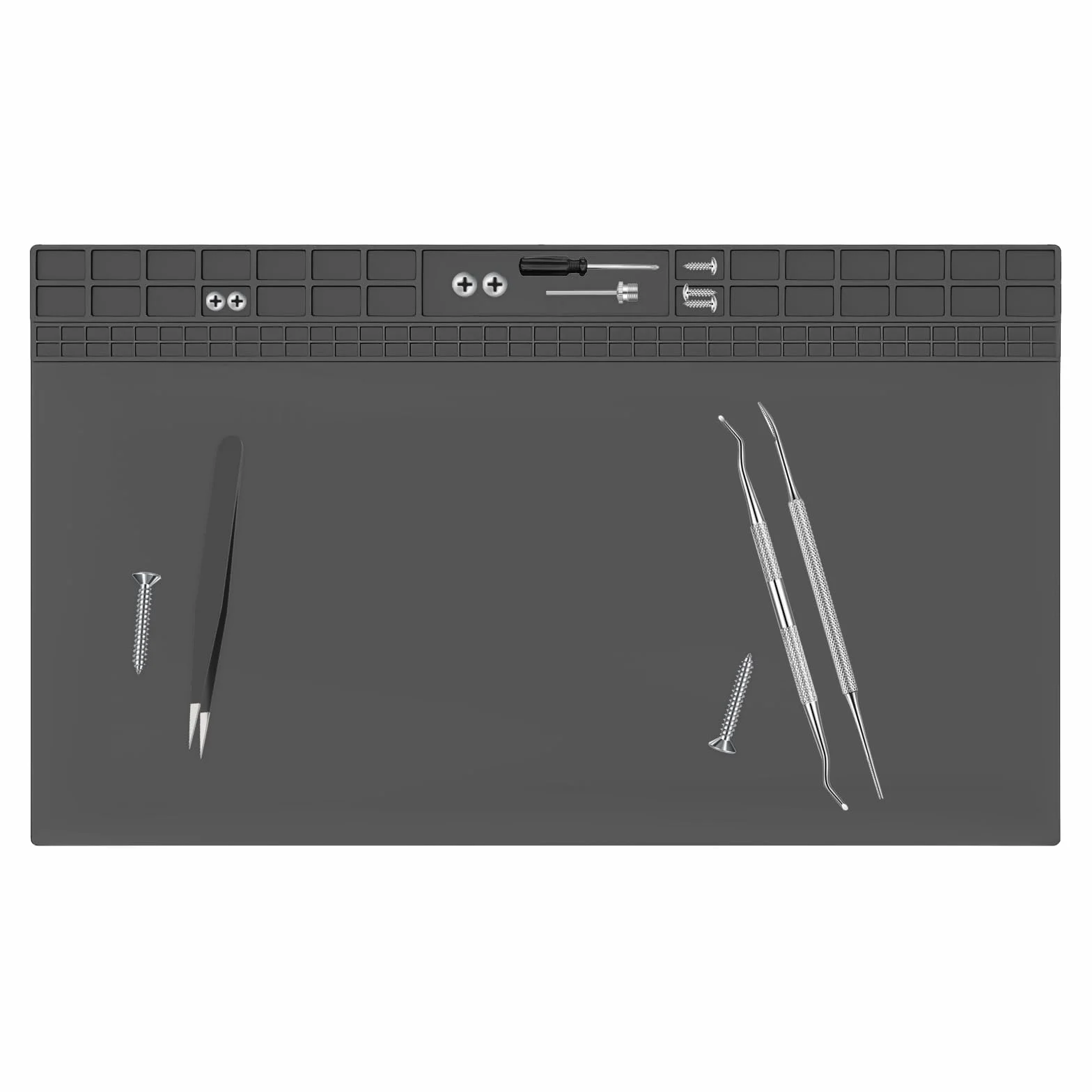 Antystatyczna mata do lutowania, dodatkowo duża mata silikonowa 60x35cm, mata ognioodporna do napraw, wielofunkcyjna mata do prac z lutowaniem, telefonów, komputerów i napraw elektroniki, kolor szary