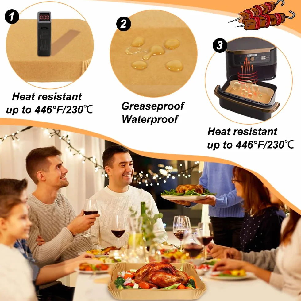 BYKITCHEN Wkładki do frytkownicy powietrznej do Ninja AF500UK 10,4 l, akcesoria do szuflady Flex Megazone