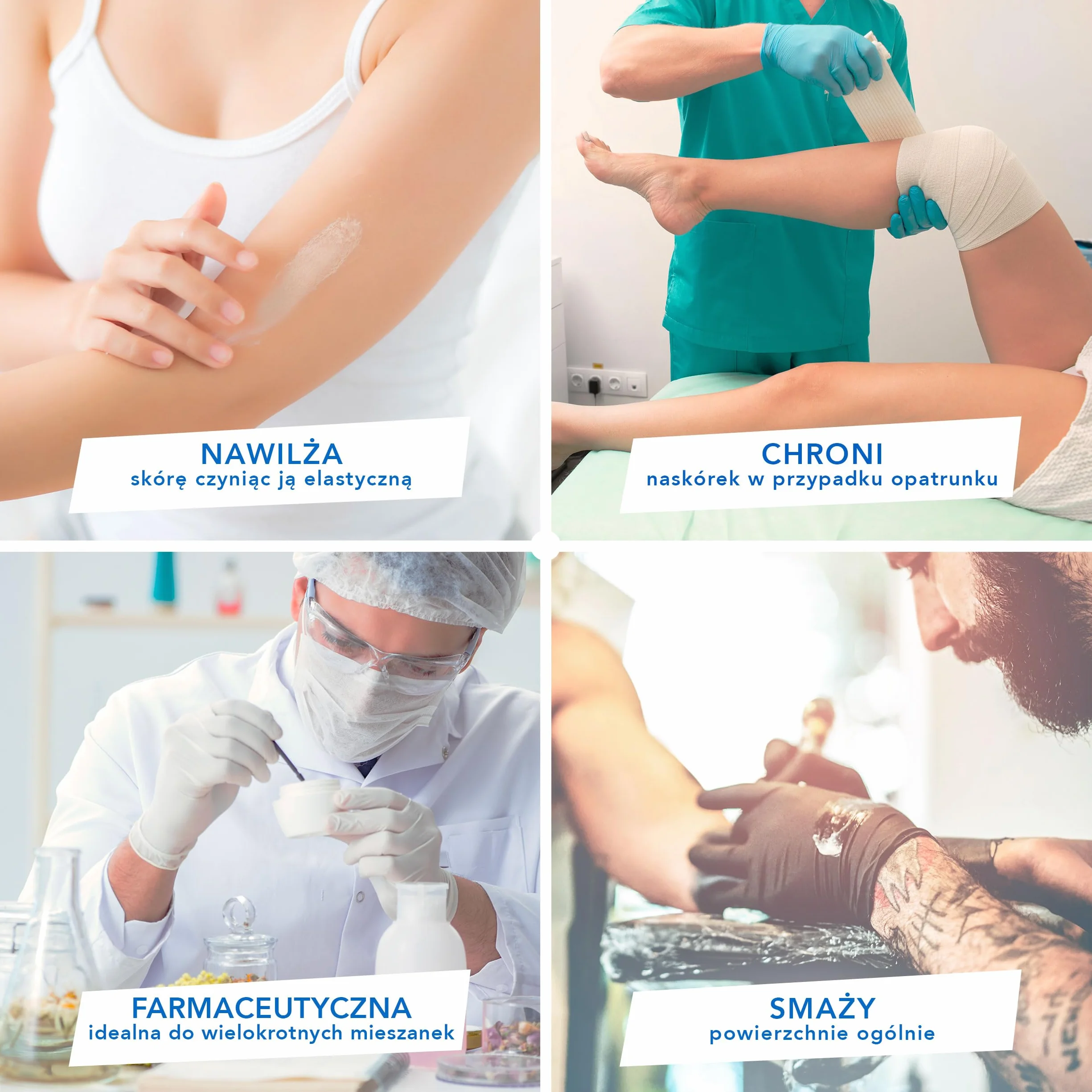 AIESI Czysta biała wirująca wazelina F.U. Słoik 1 kg do użytku medycznego dermatologicznego