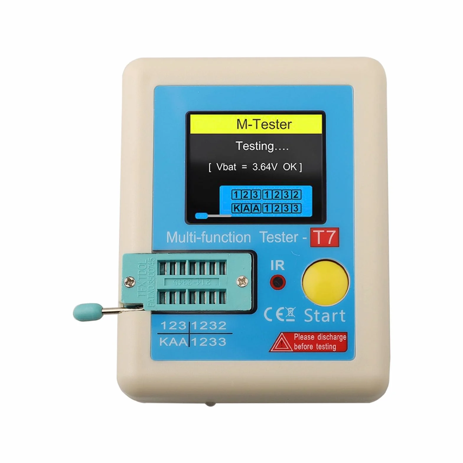 LCR-T7 Wielofunkcyjny kolorowy tester tranzystorowy TFT 3,5 cala do rezystora kondensatora diodowego NPN PNP MOSFET ESR Pomiar i testowanie sygnału na podczerwień