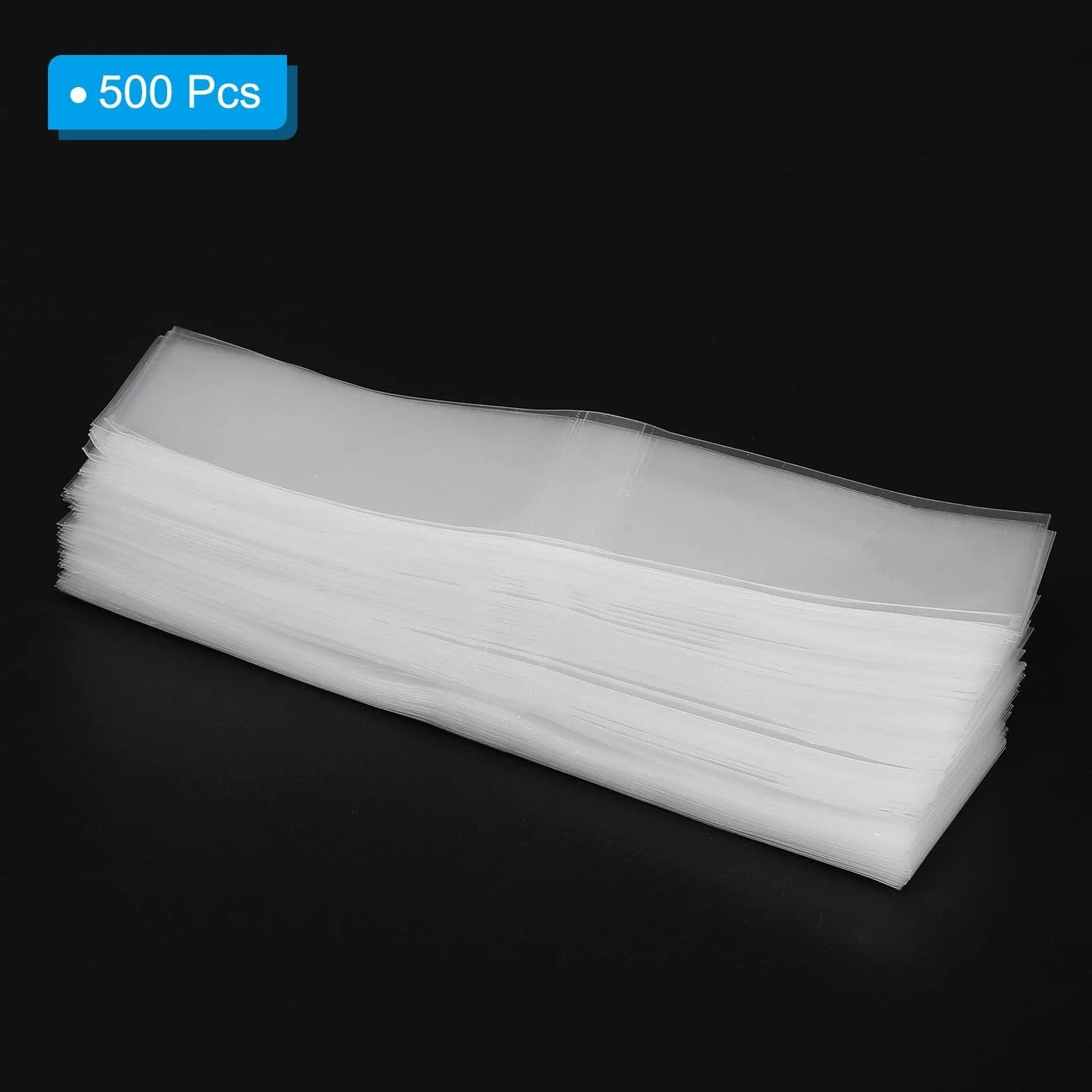 PATIKIL 135x35mm PVC perforowane opaski termokurczliwe 500 sztuk folii termokurczliwej do butelek przezroczyste