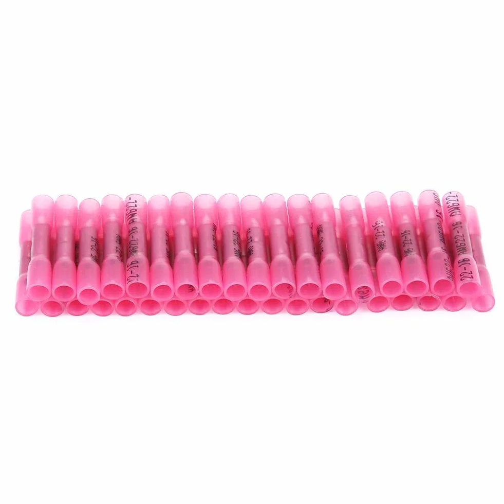 Kabelschuhe Set, 300 Stück Kabelverbinder Schrumpfschlauch, AWG Schrumpf Draht Steckverbinder Stromanschluss Sortiment Kit, Schrumpfverbinder Rot, Blau, Gelb