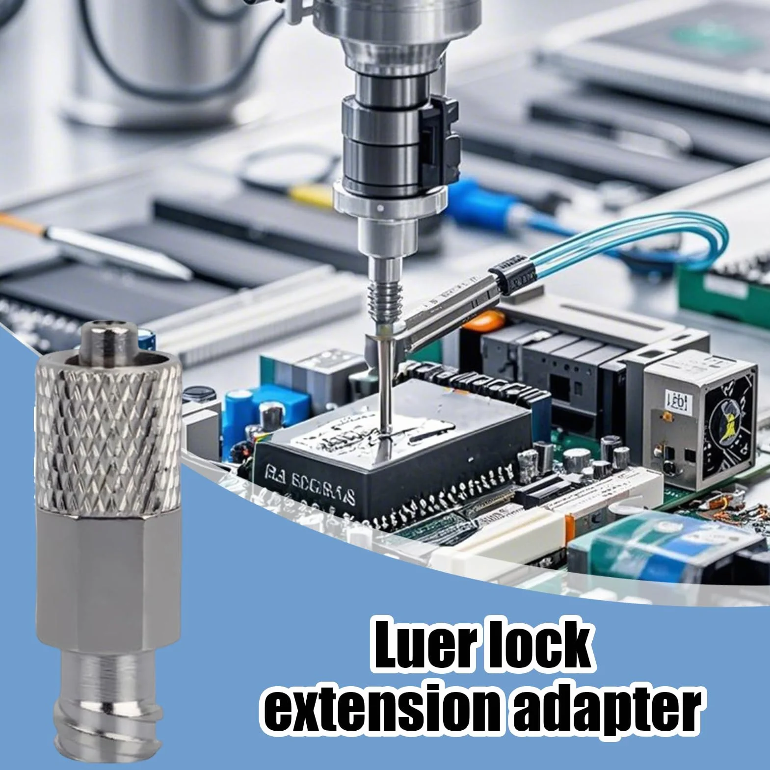 Luer Lock Przedłużacz,6 Sztuk Adapter z Zamkiem Luer ze Stali Nierdzewnej | Precyzyjne Metalowe Przedłużaki Z Gwintem Szczelne Do Laboratorium Warsztatu Samochodowego Rolnictwa Domu