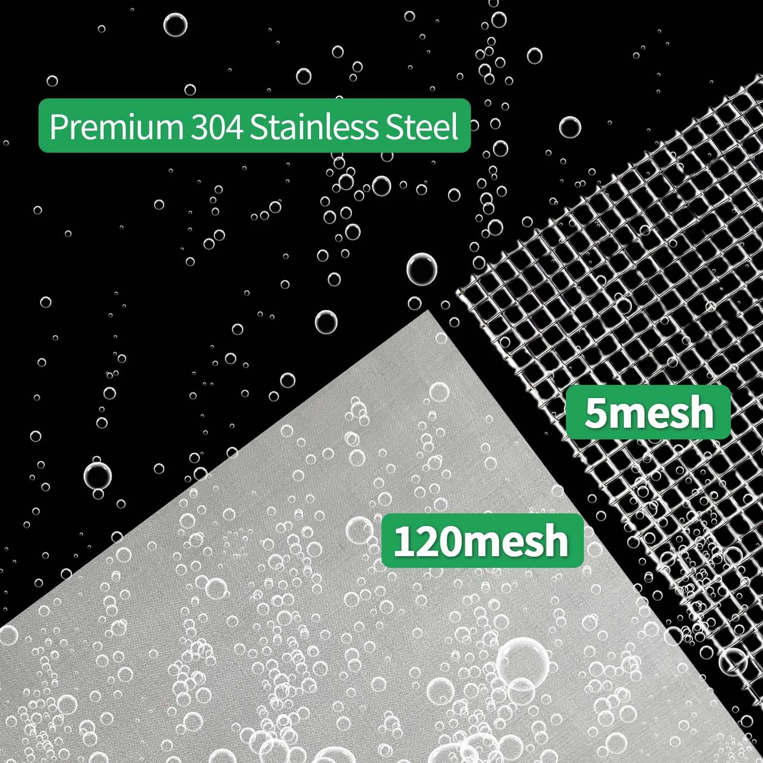 Gewebter Draht 120 Mesh, 1 Rollen 30 * 100 cm 304 Edelstahl-Mesh-Bildschirm für Heimwerker, Lüftung, Filter, Sicherheit, Fenster & Garten usw.