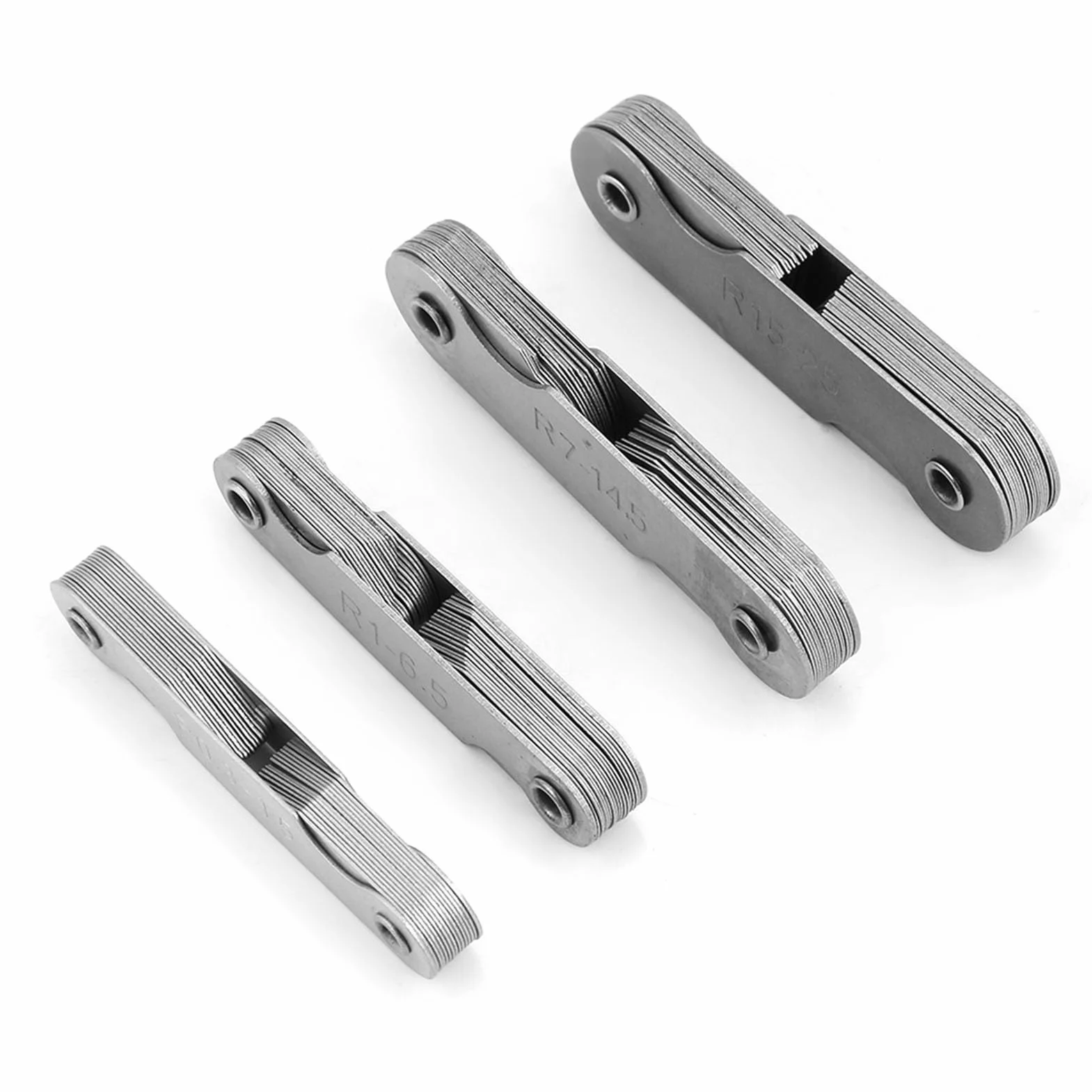 Hyuduo Miernik Promienia ze Stali Nierdzewnej, 4 Sztuki, Konkawny/Wypukły, R0.3-1.5/R1-6.5/R7-14.5/R15-25mm