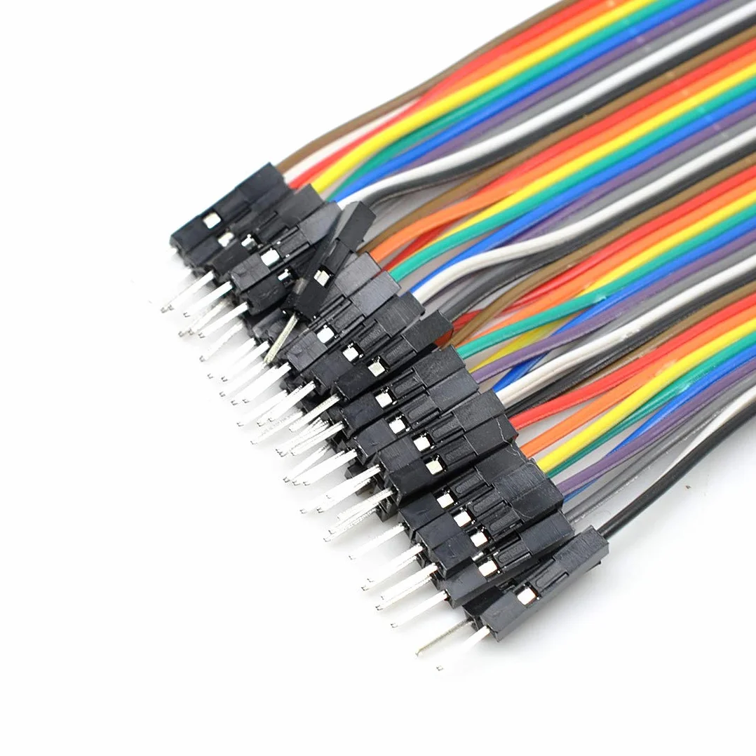 Dupont Line 2 zestawy / 80 szt. 30 cm / 11,8 cala żeński do męskiego przewodu rozruchowego Dupont kabel do samodzielnego wykonania Arduino Raspberry PI