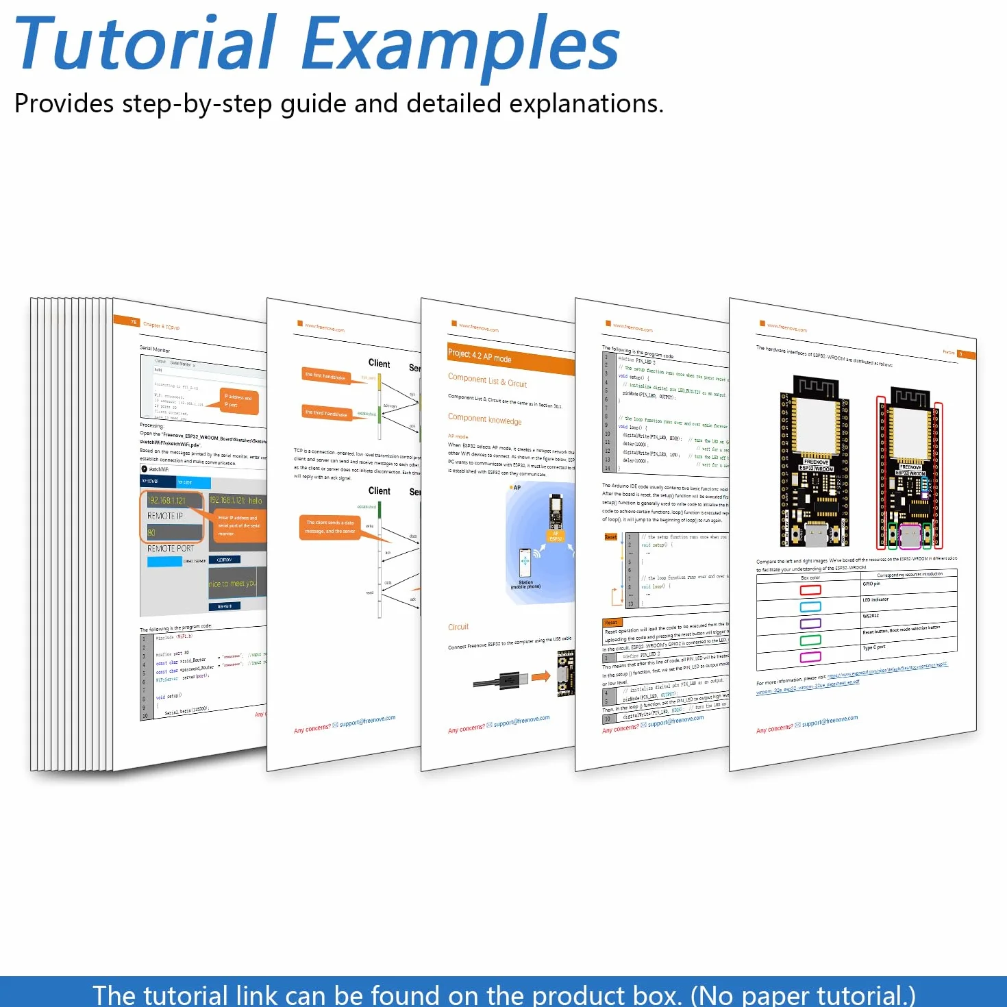 Freenove ESP32 Dev Board Kit 2-Pack Dual-Core 32-Bit 240 MHz WiFi+BT Python C Tutorial