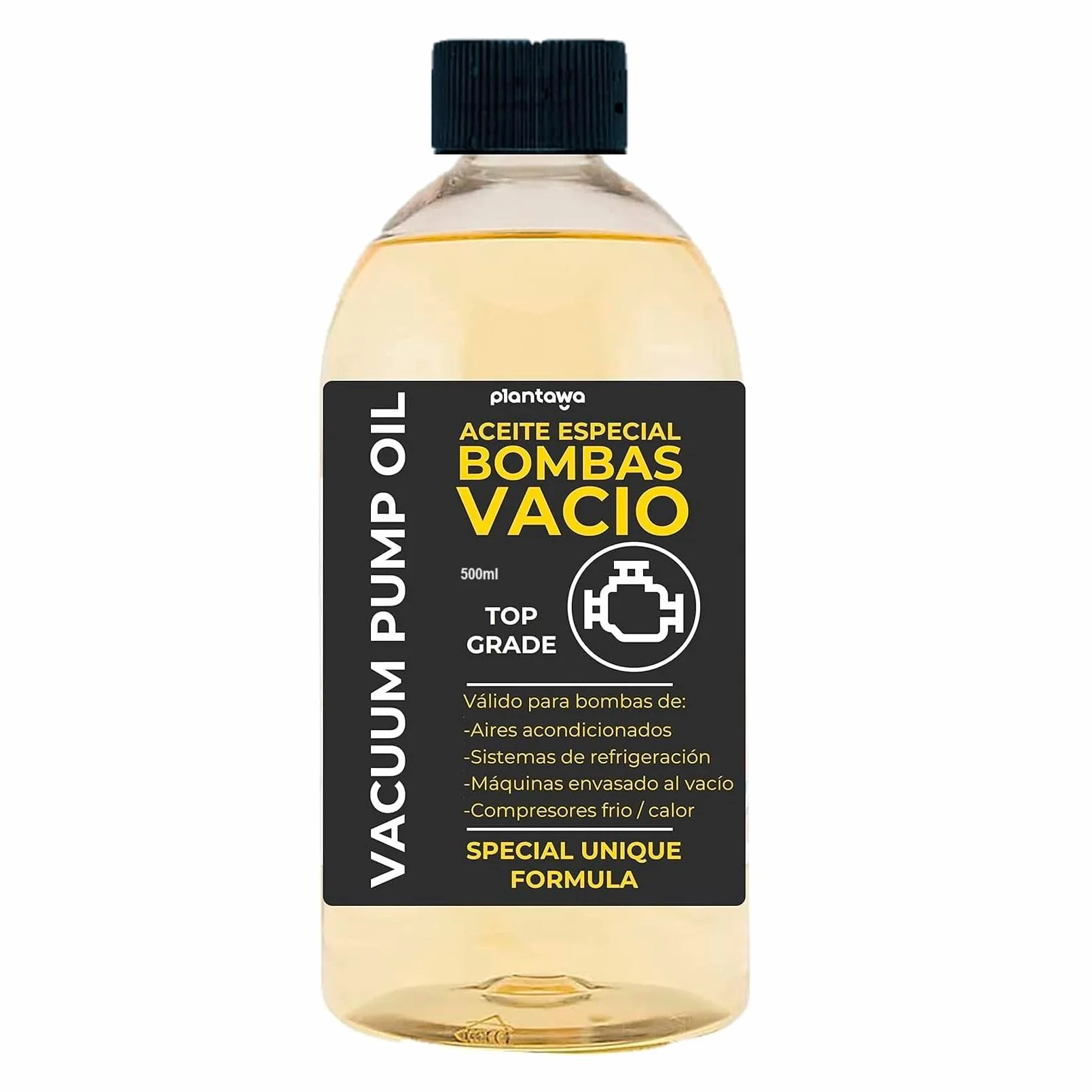 PLANTAWA Olej do pompy próżniowej 500ml | Maszyna próżniowa oleju | Uniwersalny odpowiedni dla wszystkich pomp | Klimatyzacja, Pompy obrotowe łopatkowe, pompy zasuwowe, lobule