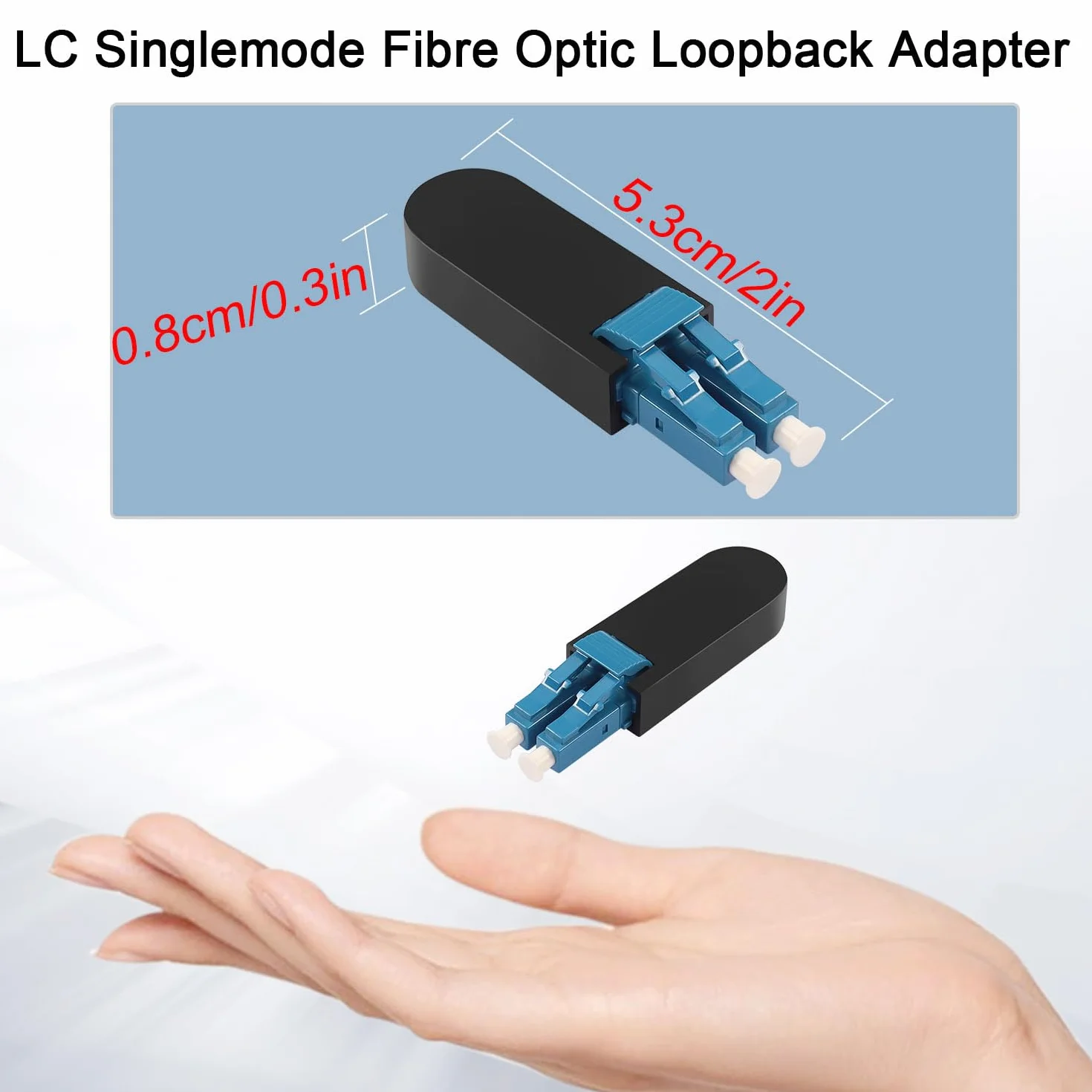 QIANRENON LC jednomodowy adapter światłowodowy typu loop back SM 9/125μm LC/UPC Patchcord Looper sprzęgło Duplex wtyczka testowa do sieci i testu kabli