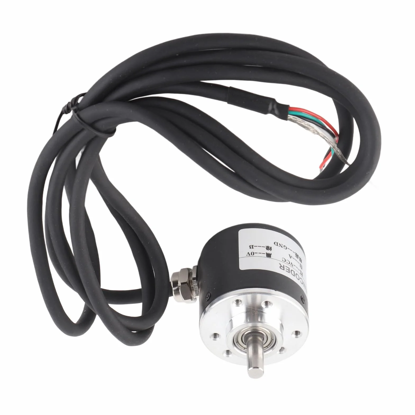 600P/R przyrostowy enkoder obrotowy, 2-fazowy fotoelektryczny enkoder 5 V-24 V, trzon 6 mm enkoder szerokie napięcie zasilacze