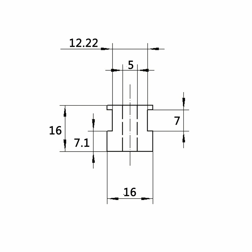 Winsinn GT2 Riemenscheibe, 20 Zähne, 5 mm Bohrung, 6 mm Breite, 20 Zähne, Zahnriemenscheibe aus Aluminium für 3D-Drucker (5 Stück)
