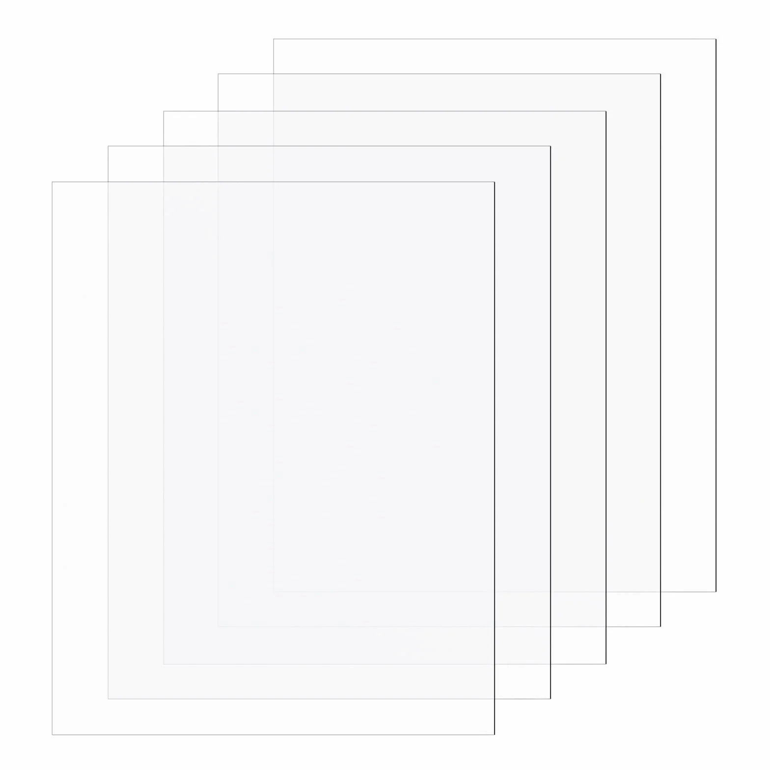 5 sztuk płyt akrylowych 25 x 20 cm, płyty ze szkła akrylowego 0,75 mm, przezroczysta płyta akrylowa do dekoracji domu, ekspozycji, obrazu na zdjęcia, wystawy projektu, malarstwa, 5 sztuk