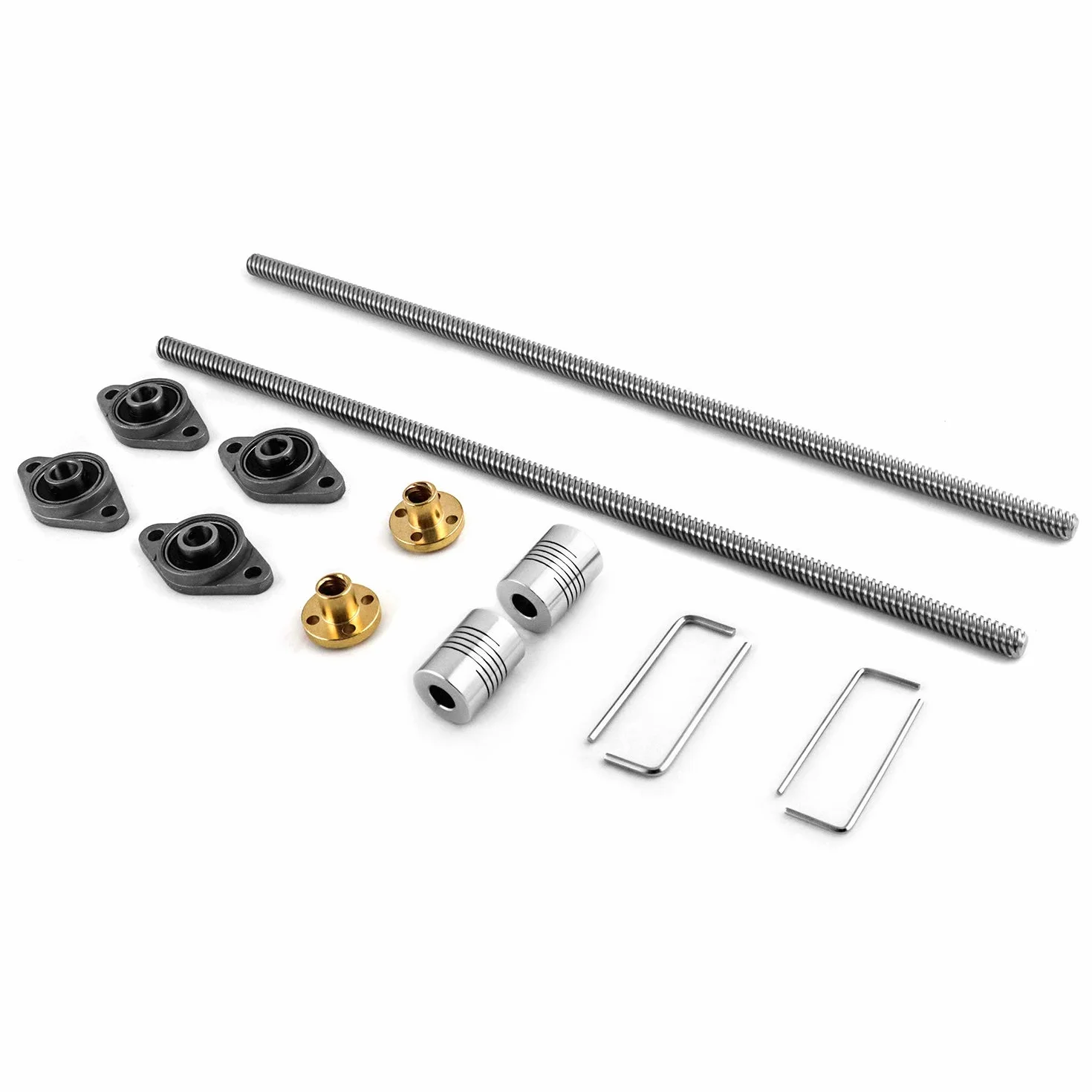 QWORK Pręt Gwintowany T8 300mm 8mm do Drukarki 3D Zestaw