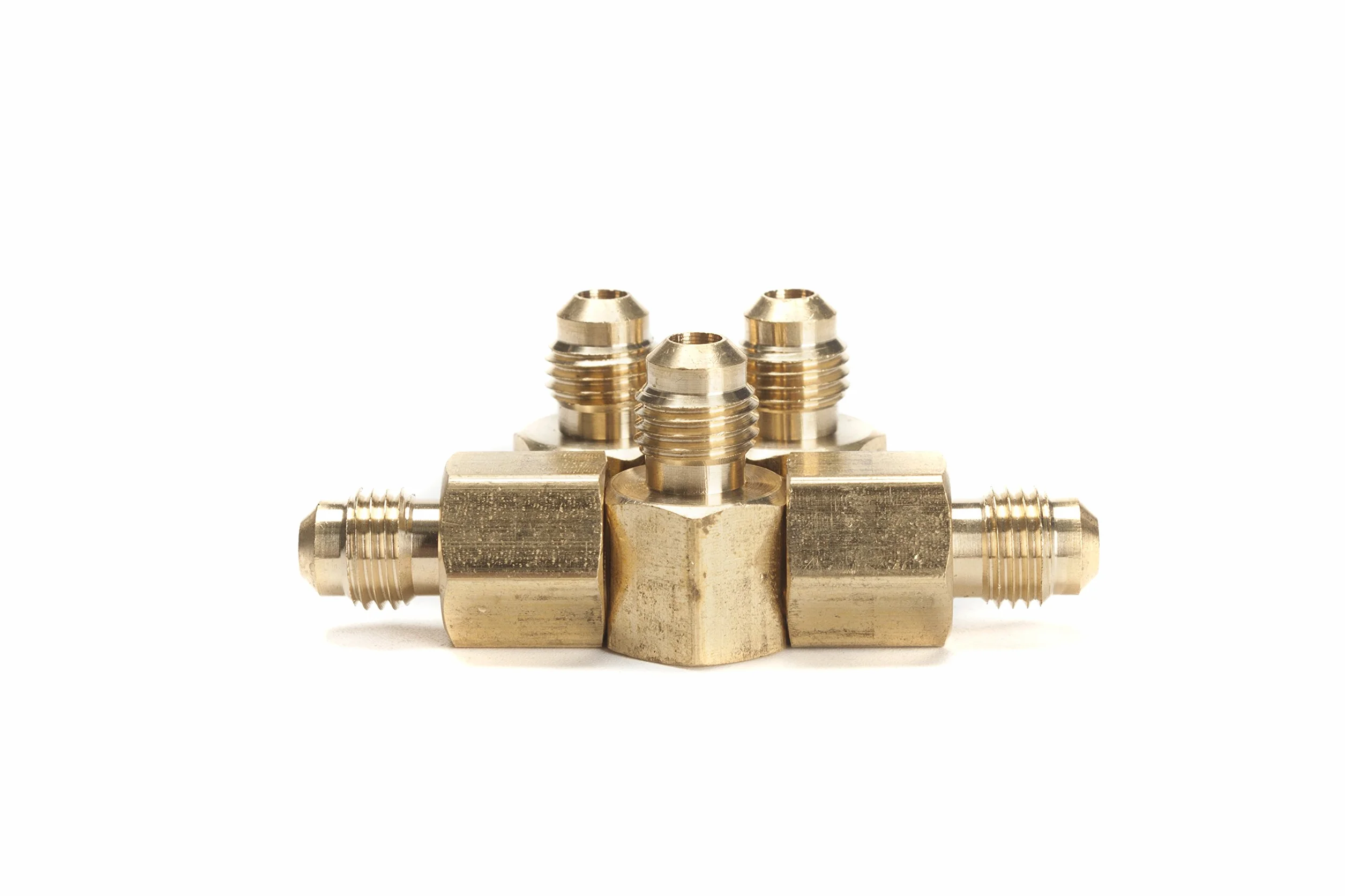 Generic Mosiądz rozbłysk 1/4" OD x 1/8" żeńskie złącze NPT złącze rurkowe (5 szt.)