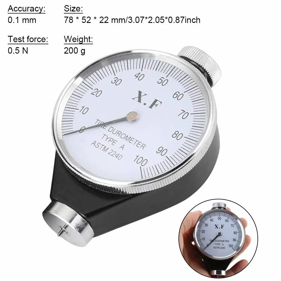 Akozon Twardościomierz do opon gumowych 0-100 Model D