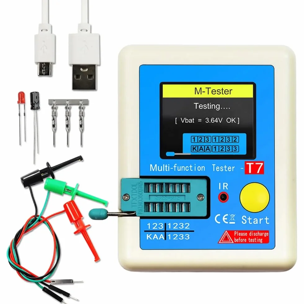 DollaTek Wielofunkcyjny Tester Tranzystorowy TFT LCR ESR NPN PNP MOSFET IR