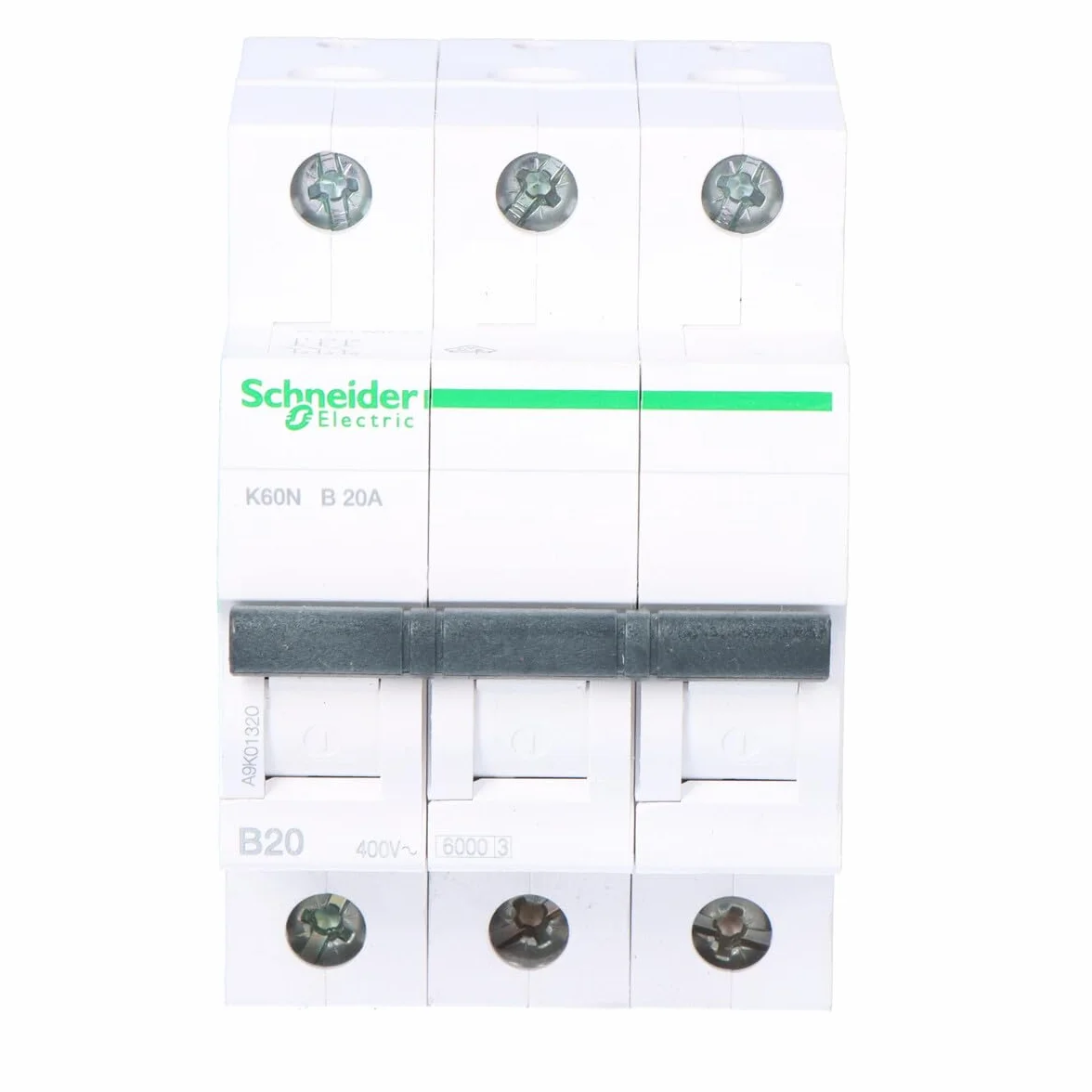 Schneider A9K01320 wyłącznik nadprądowy K60N 3P, 20A, B charakterystyka, 6 kA