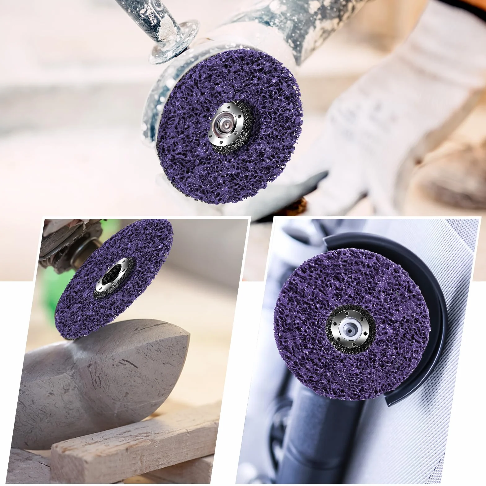 Mkitnvy 125 mm CSD tarcza szlifierska, 5 sztuk, czarne tarcze do czyszczenia, zestaw 5 sztuk, tarcze szlifierskie, tarcze z tkaniny nylonowej, czyste paski, usuwa farbę, rdzę