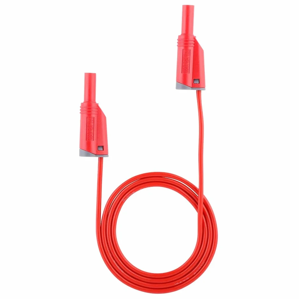 5 sztuk 3,3 stopy P1050-1 4mm przewód pomiarowy wtyczka bananowa bezpieczeństwo miękki silikon drut stos przewód pomiarowy 14AWG do multimetru
