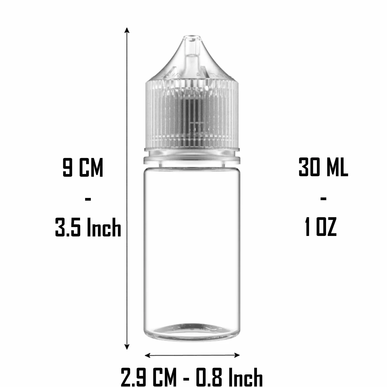 12 x 30 ML Butelka Butelka Pusta e Płyn Stożkowa Korek Jednorożec + Etykiety 30ML