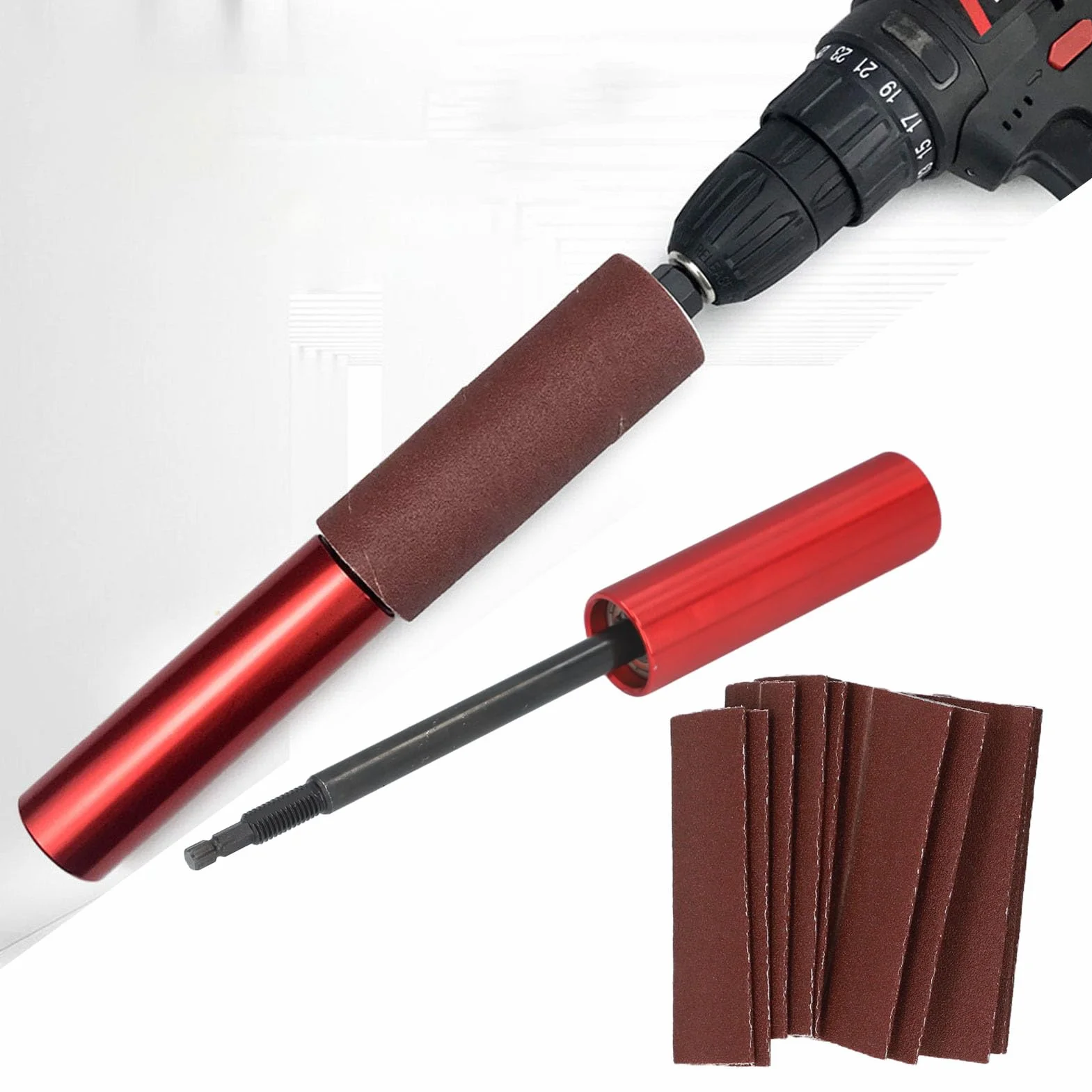 Adapter do Szlifierki Wrzecionowej, Zestaw Trzpieni Szlifierskich Aluminiowych do Drewna i Metalu