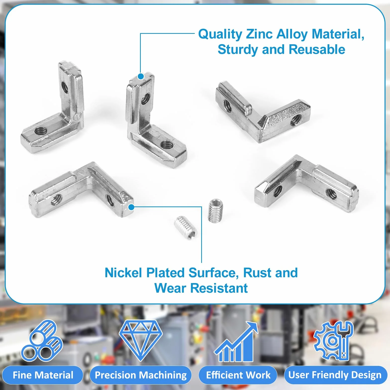 20 sztuk kątowników wewnętrznych z rowkiem T, 3030 M6 profil aluminiowy, łącznik 6 T Slot 90°, łącznik narożny wewnętrzny z 40 śrubami, profile aluminiowe, łączniki kątowe do profilu aluminiowego