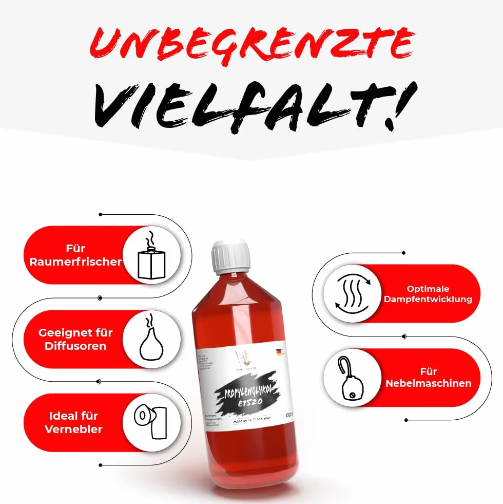 Glikol propylenowy PG E1520 99,5% jakość farmaceutyczna 1L do dyfuzorów