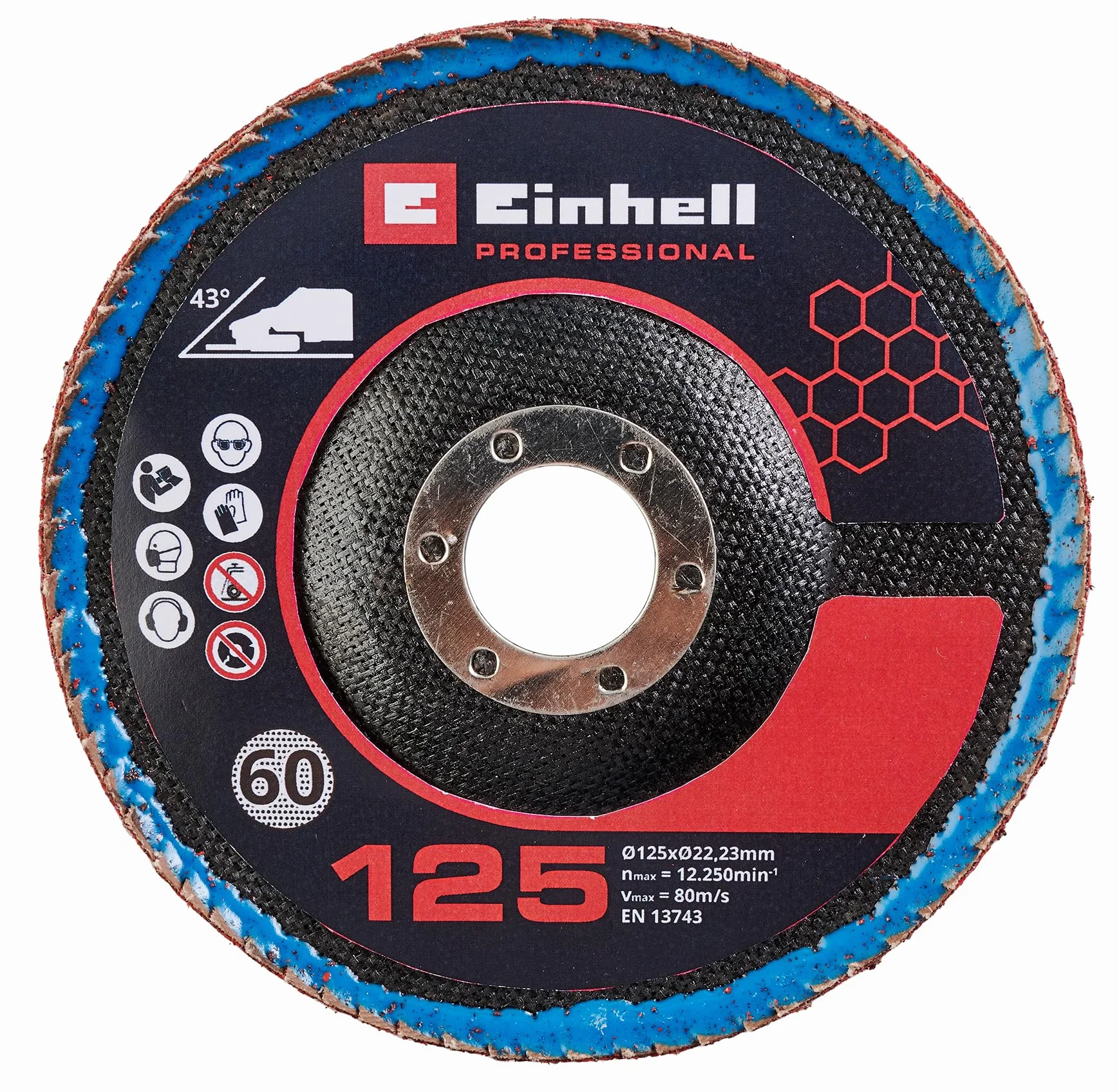 Einhell zestaw ceramicznych tarcz szlifierskich Ø 125 mm K60 do szlifierek kątowych