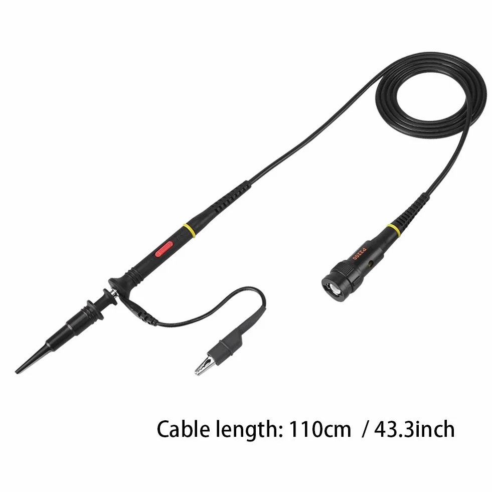 1 szt. P2200 uniwersalna wysoka precyzja 200 MHz sonda oscyloskopowa X10/X1 zestaw akcesoria PKCATI BNC klips sondy kabel, czarny