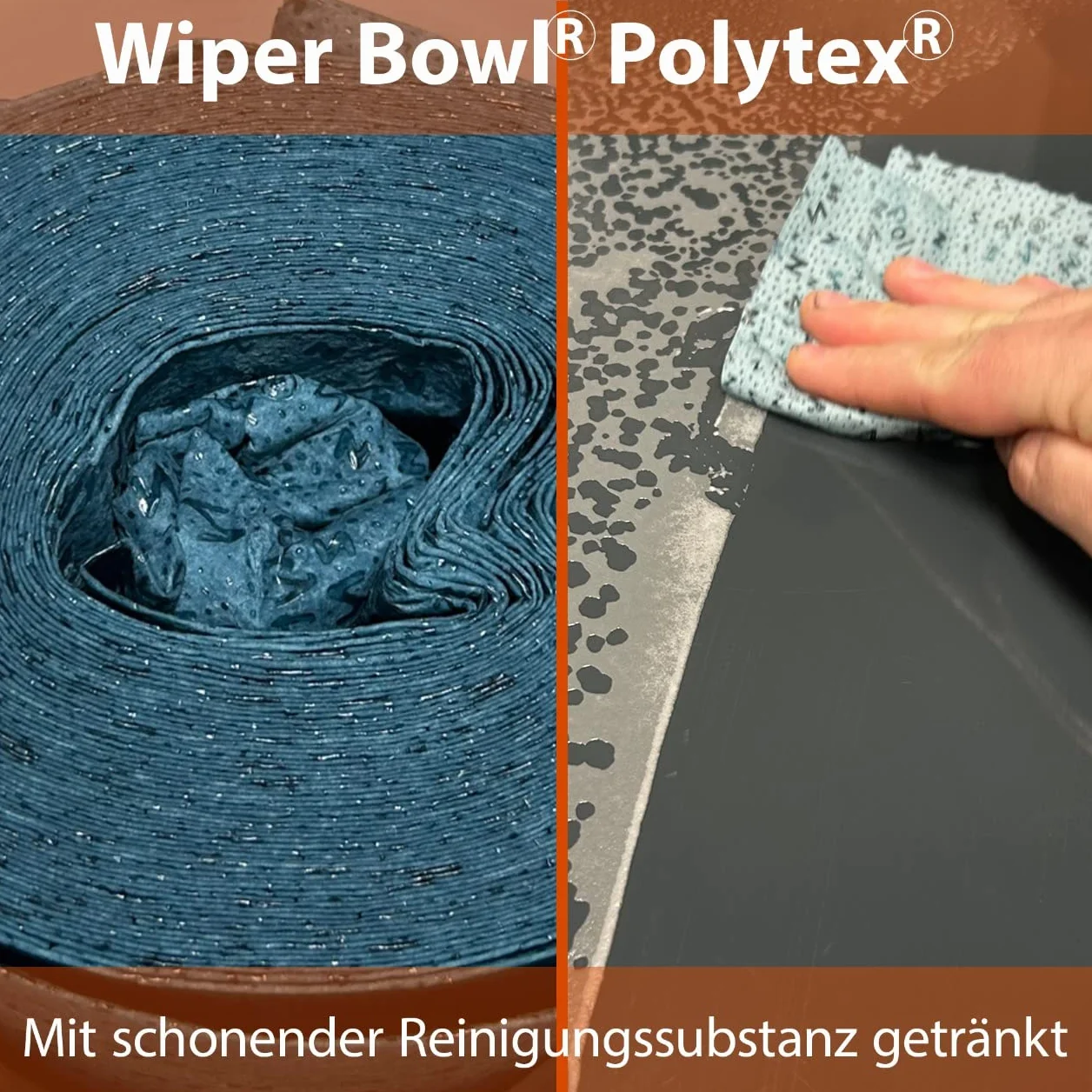 ZVG zetClean 50130-001 Wiper Bowl Polytex ściereczki do czyszczenia, niebieskie, 25 x 25 cm (72 sztuki)