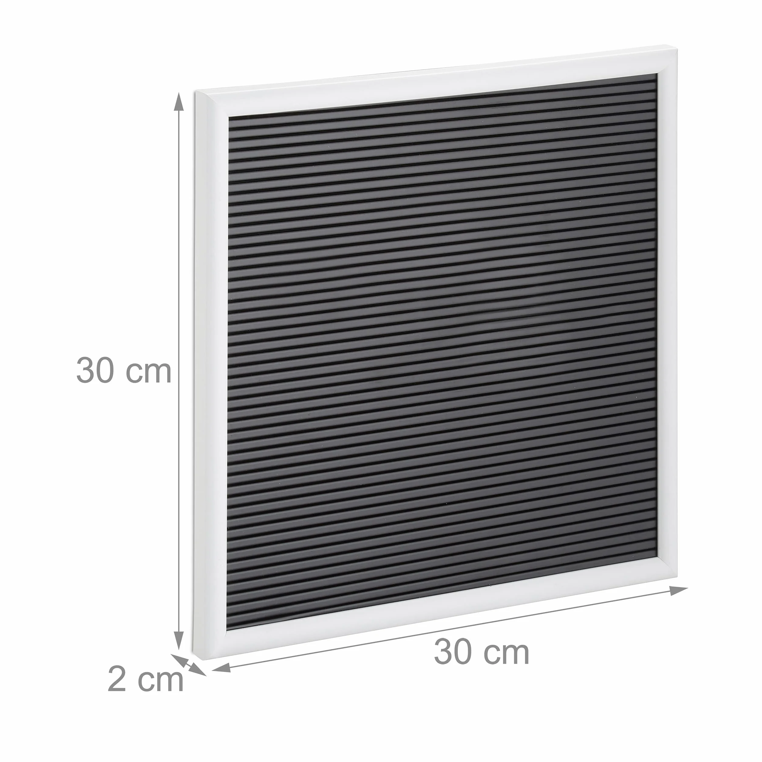 Relaxdays Tablica na litery 145 liter cyfr znaki specjalne 30x30 cm tworzywo sztuczne biała