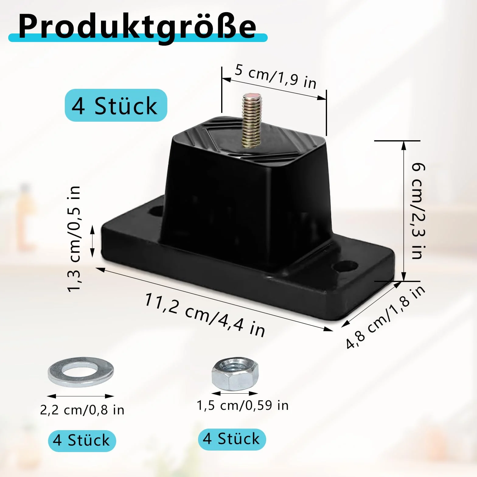 Amortyzator drgań do klimatyzacji 6 cm 4 sztuki konsola podłogowa