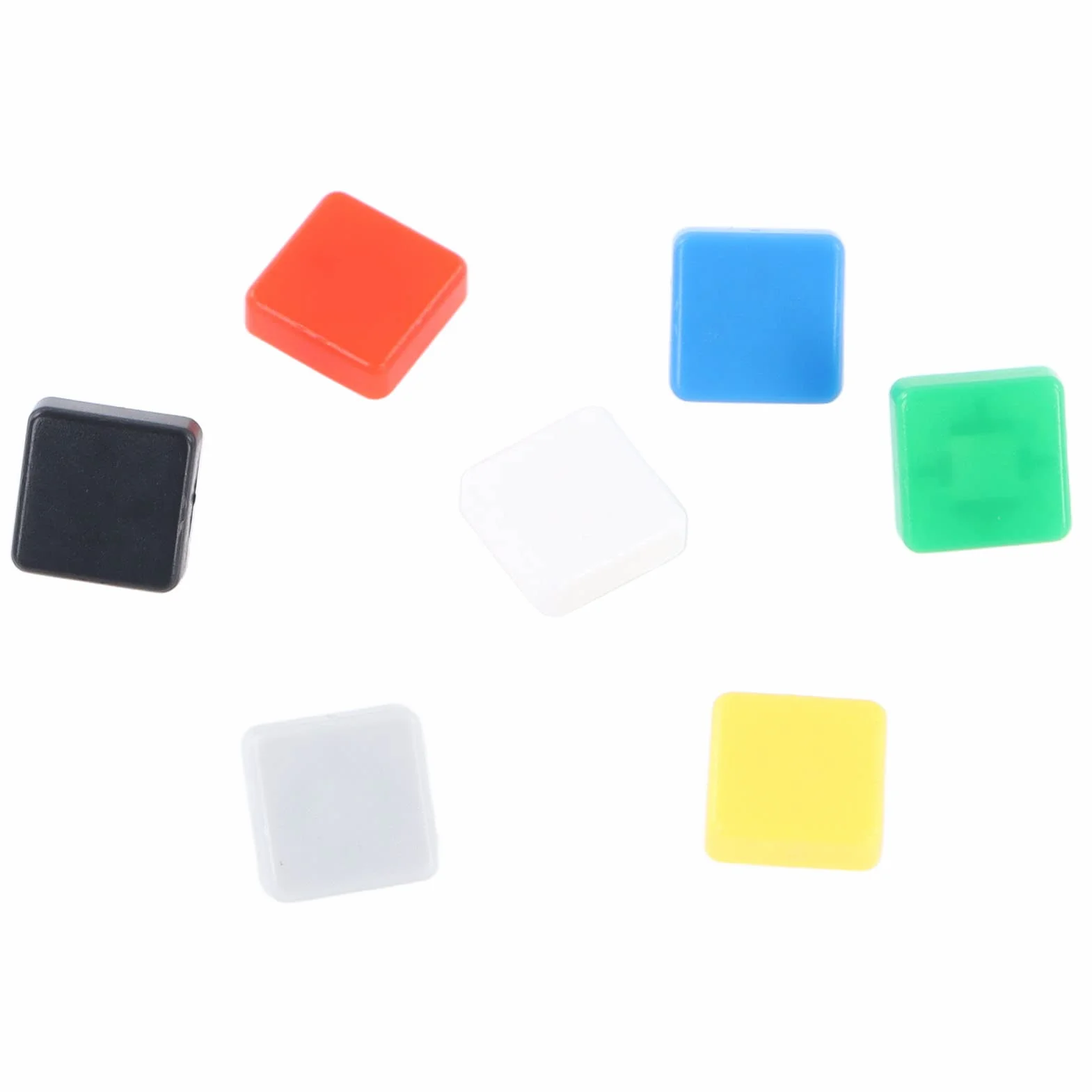 350 sztuk Micro Momentary Tact Button Switch Caps 7 Color Tactile Switch Cap Square Straight A14