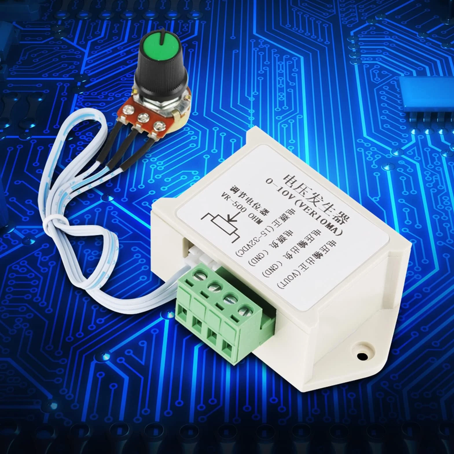 0-10V DC Generator Sygnału Potencjometr 0-10V 10mA Regulowany Analogowy Generator Sygnału Napięcia dla Interfejsu PLC i MCU