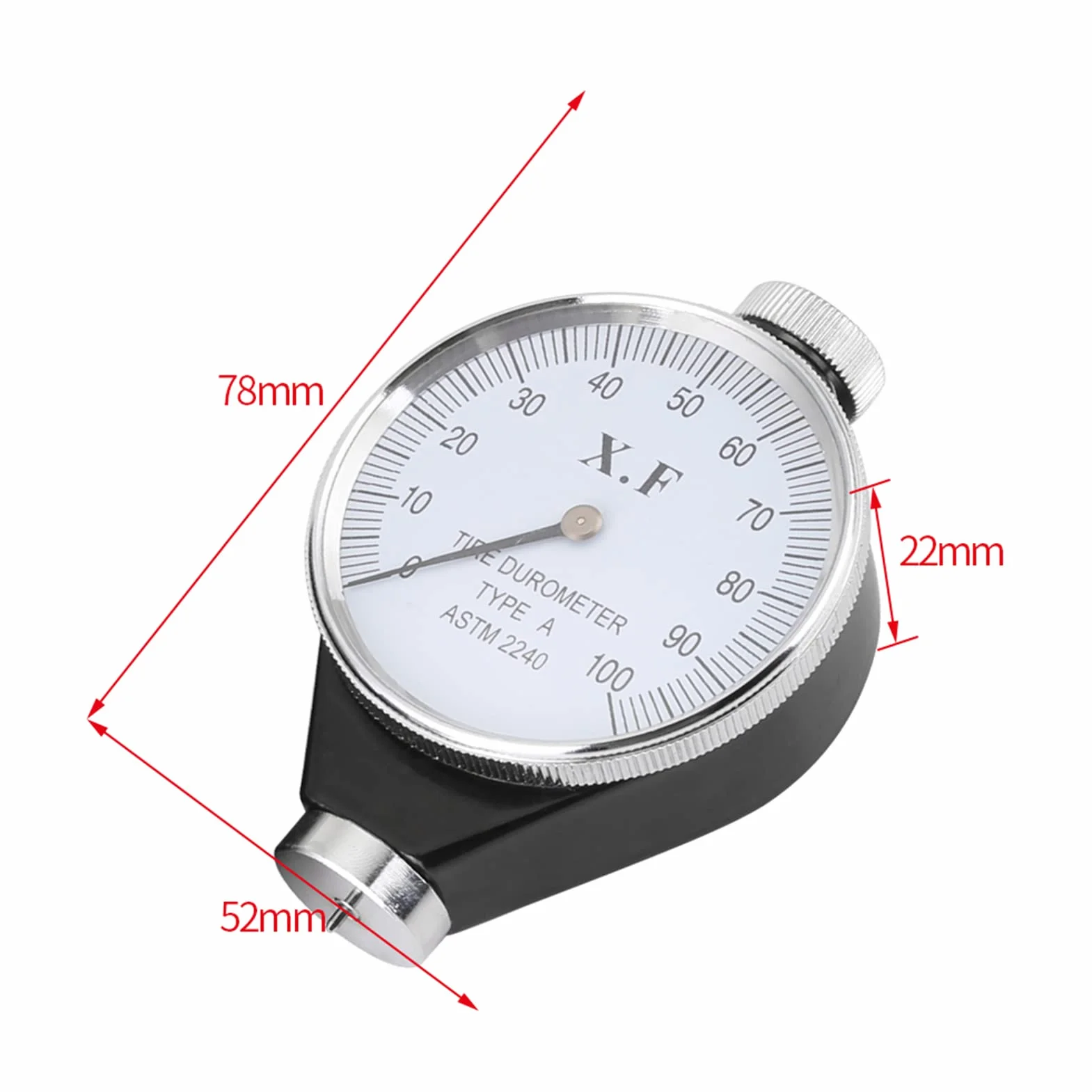 Tester Twardości Opon Gumowych 0-100 HA Shore Type A/O/D Wodoodporny Tester Twardości Gumy(Type A)