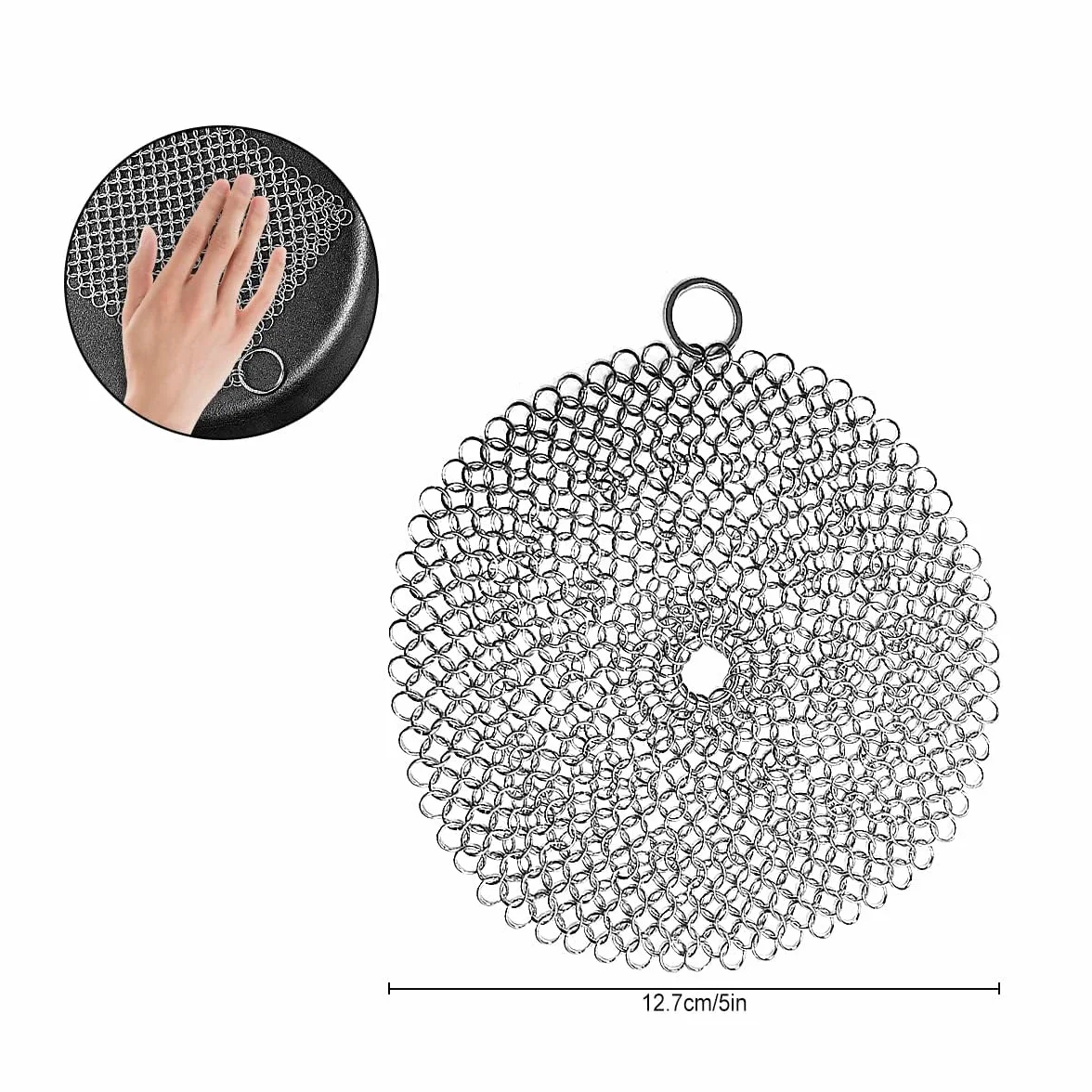 Jagowa Żeliwny środek czyszczący 12,7 cm ze stali nierdzewnej do patelni