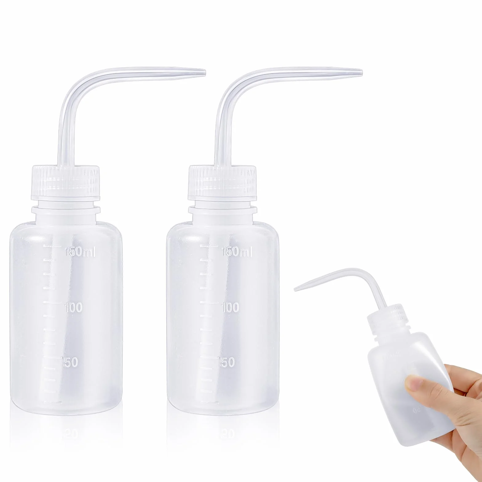 Qianyu 2 butelki z rozpylaczem, 150 ml, butelka laboratoryjna, butelka do mycia z tworzywa sztucznego, bezpieczna butelka natryskowa, narzędzia do nawadniania, do czyszczenia laboratoryjnego