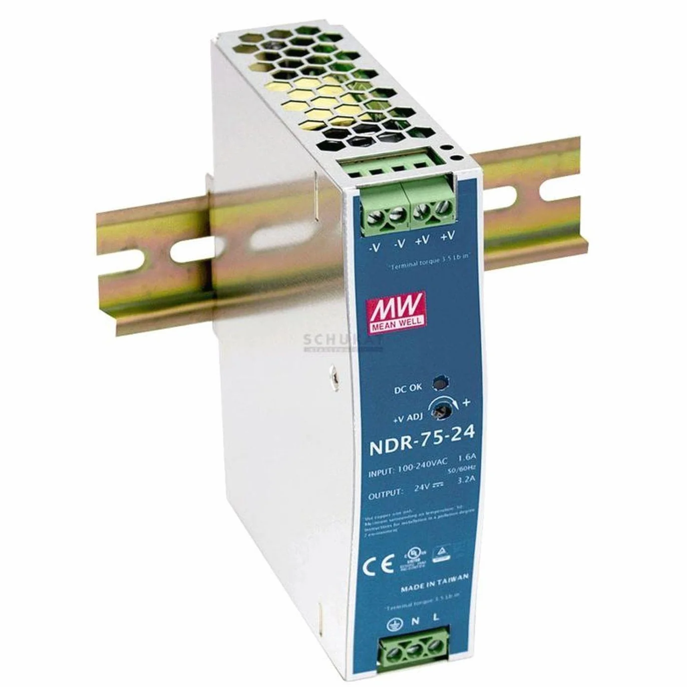 MeanWell NDR-75-48 75 W 48 V 1,6 A szyny montażowe, zasilacz DIN-RAIL