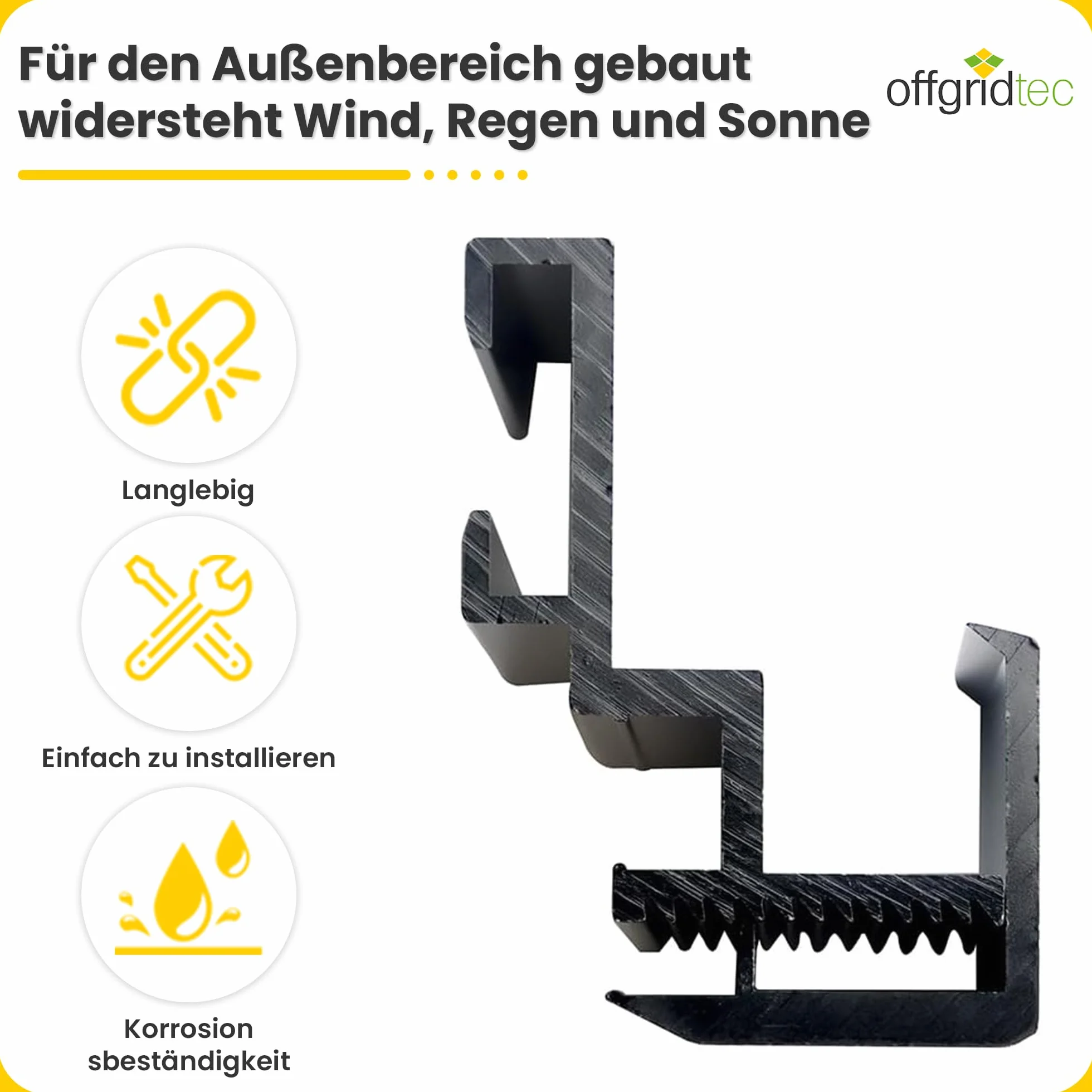 Offgridtec Zacisk mocujący czarny do mikrofalownika moduł solarny 28-50 mm