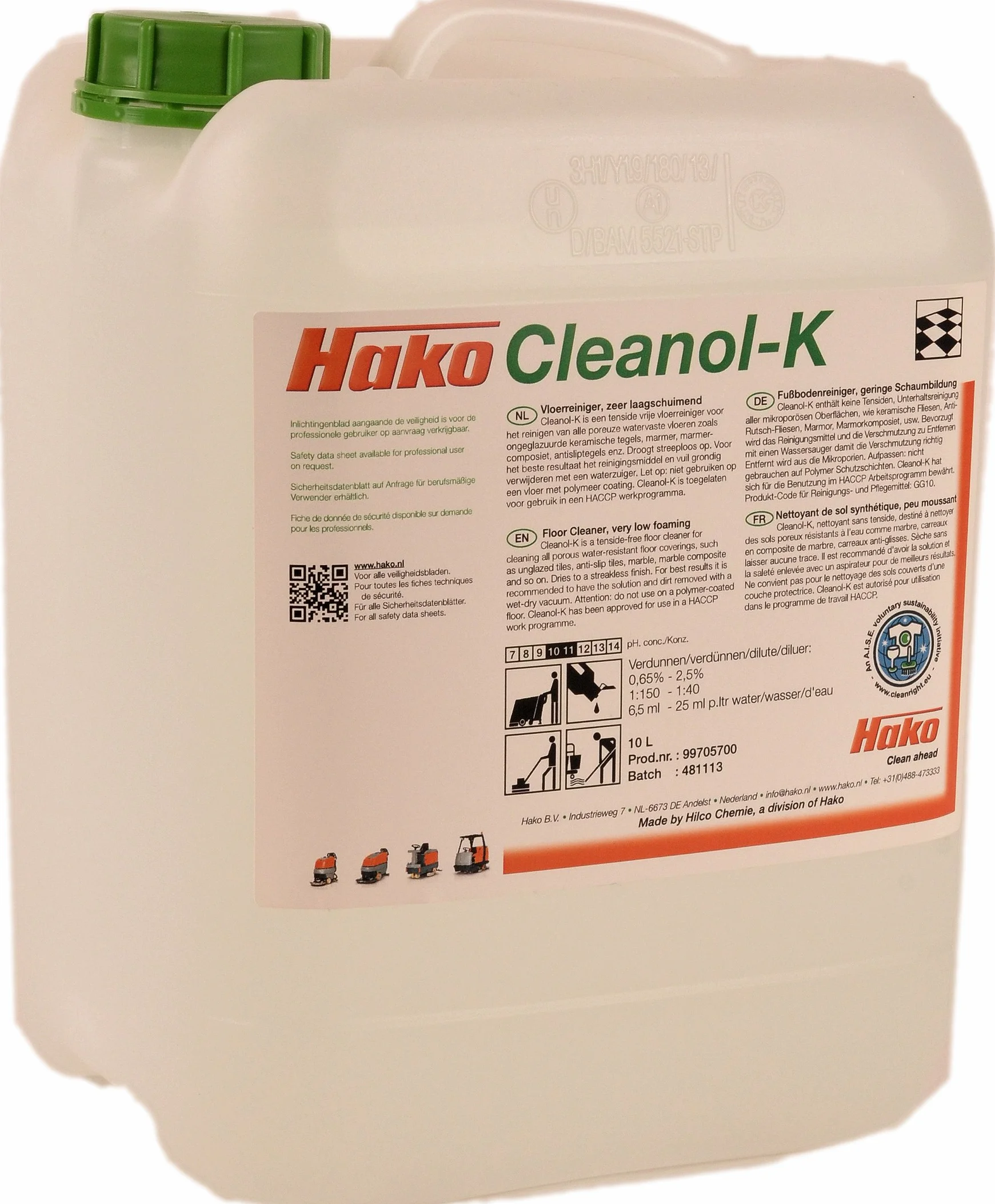 Hako Cleanol K środek do czyszczenia, 352 fl. oz, bezbarwny