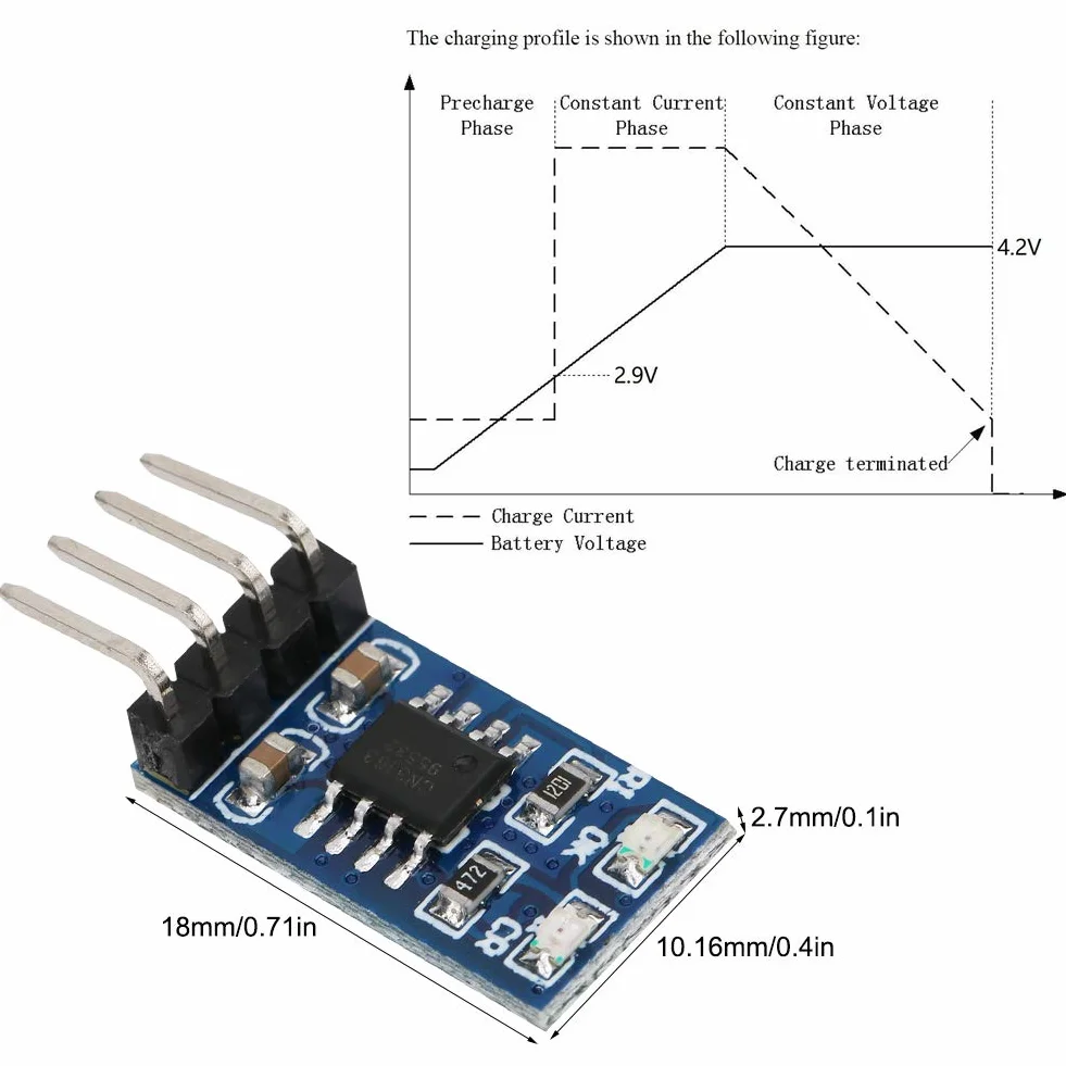 Moduł ładowania słonecznego 4.2V 5V Kontroler MPPT LiPo Li-ion ładowarka do baterii litowej 3.7V