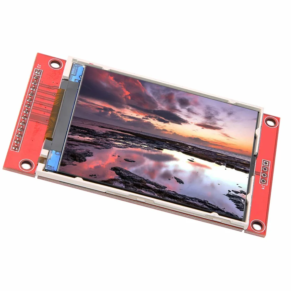 Moduł wyświetlacza LCD, wyświetlacz TFT LCD 7,1 cm Ili9341 Moduł 240 x 320 5 V / 3,3 V SPI Moduł wyświetlacza TFT LCD z klatką na kartę SD, moduł wyświetlacza LCD z płytką drukowaną