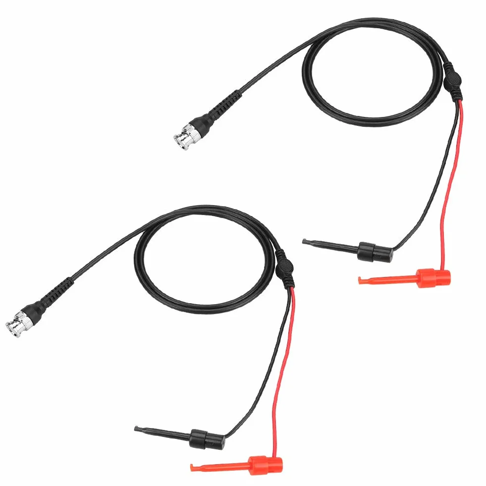 Kabel koncentryczny sondy oscyloskopowe przewód testowy BNC na podwójny hak tłokowy do testowania pracy z dwoma mini sondami zakończonymi dla mechanicznych
