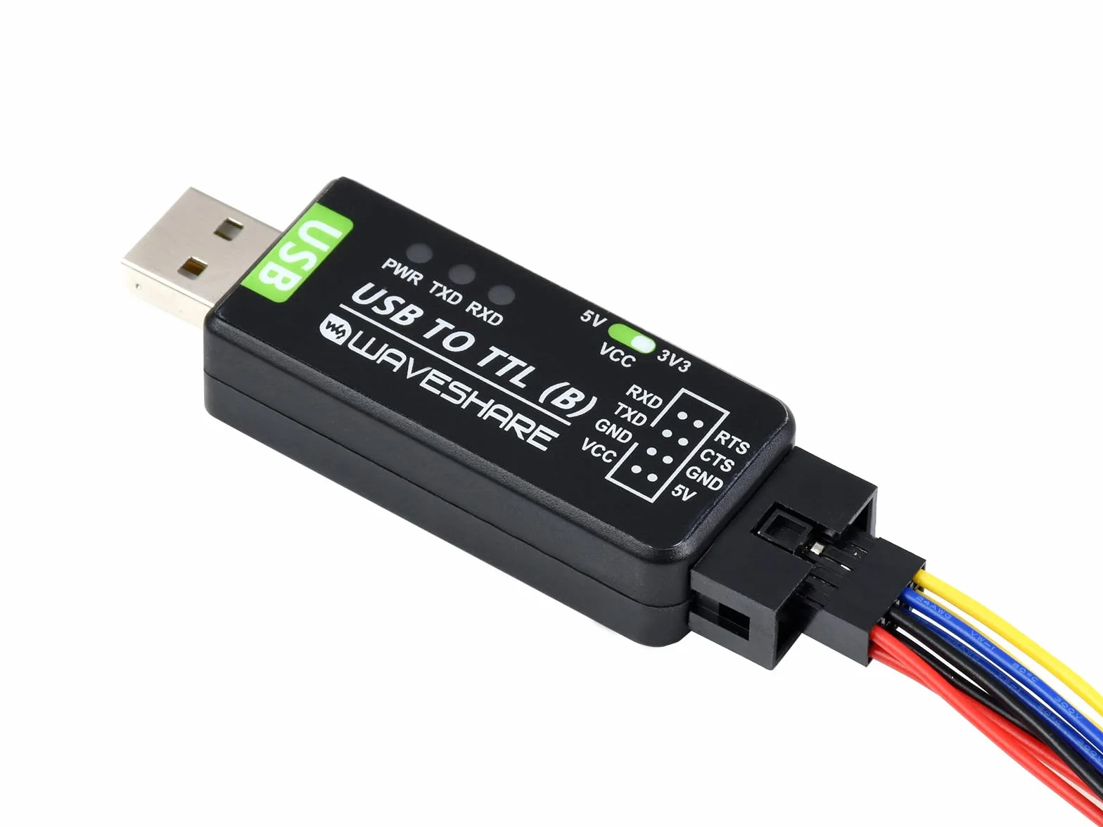 Waveshare Industrial USB to TTL Converter Original CH343G Onboard with Multi Protection Circuits Multi Systems Support