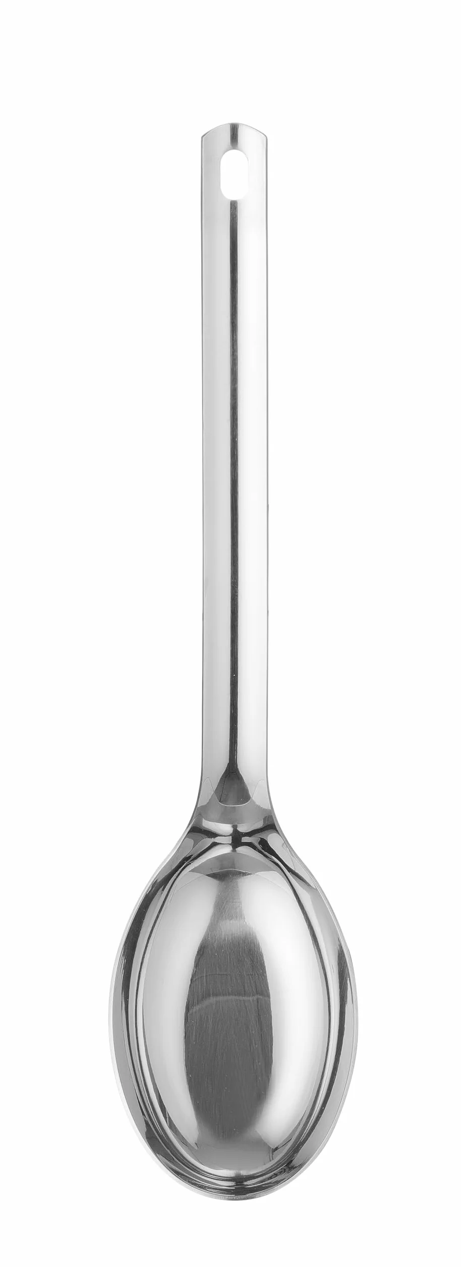 HENDI Łyżka do sosów, do sosów do pizzy, płaska podstawa, zakrzywiony uchwyt, z pętlą do zawieszania, chochla, chochla, pojemność: 50 ml, 280x65x(H)90mm, stal nierdzewna