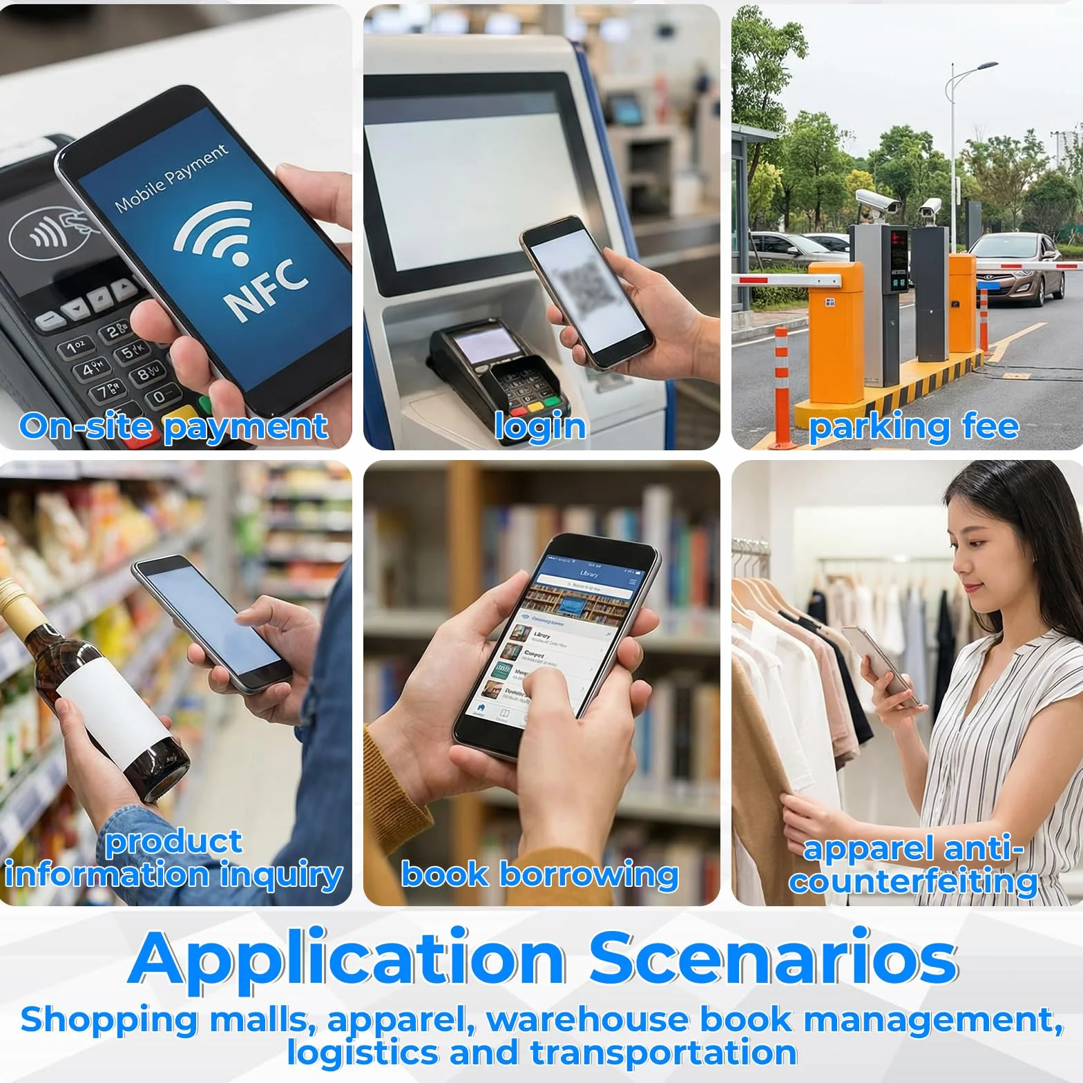 50 sztuk naklejek NFC z chipem Ntag215, przezroczyste znaczniki RFID, programowalne, 504 bajty, chip NFC do wszystkich urządzeń obsługujących technologię NFC, adaptacja amiibo (prostokąt, 11 x 21 mm)
