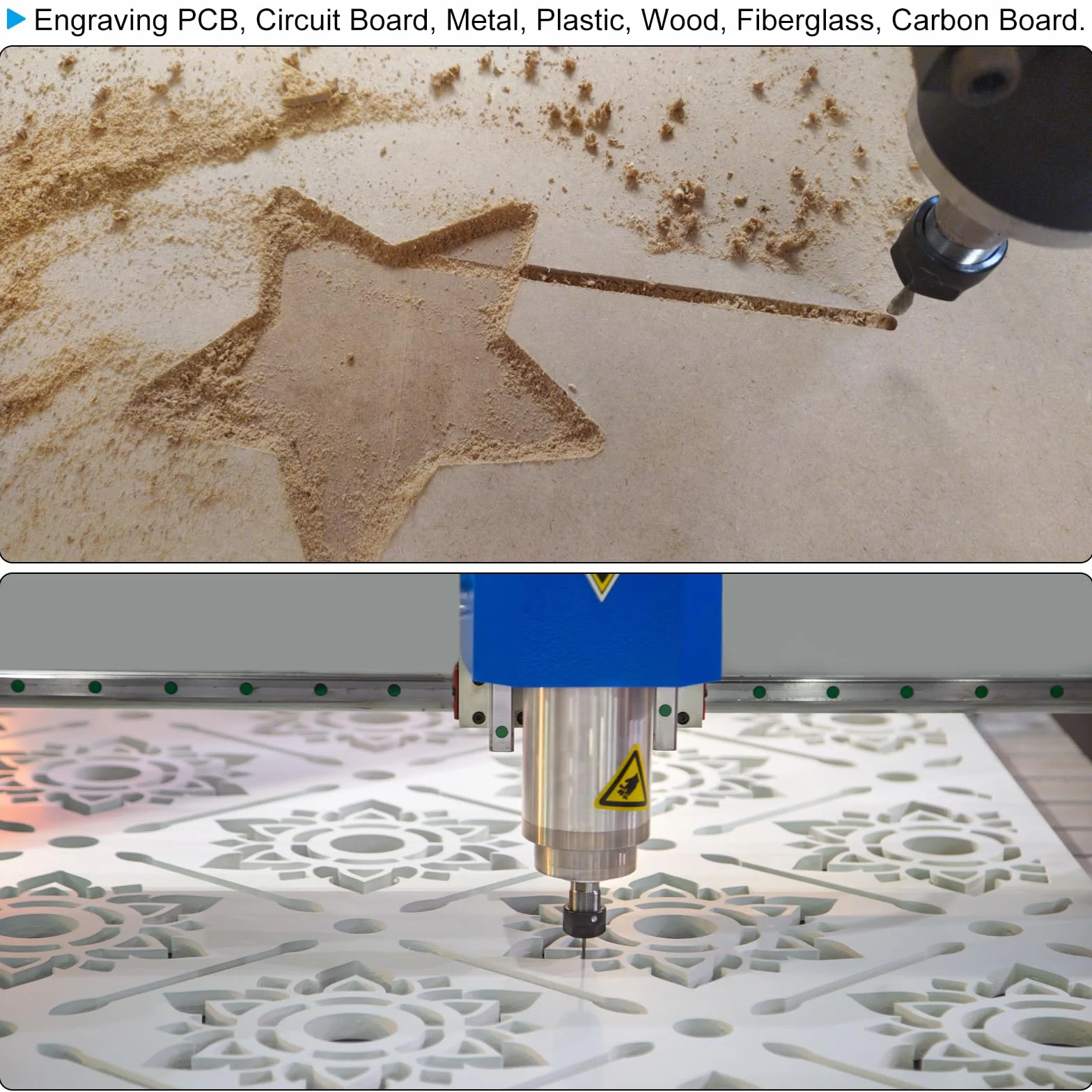 QUARKZMAN 20 sztuk bitów frez 0,6 mm wiertła CNC z litego twardego metalu frez do rzeźbienia w drewnie frez płytka drukowana PCB, 1/8" prosty trzonek